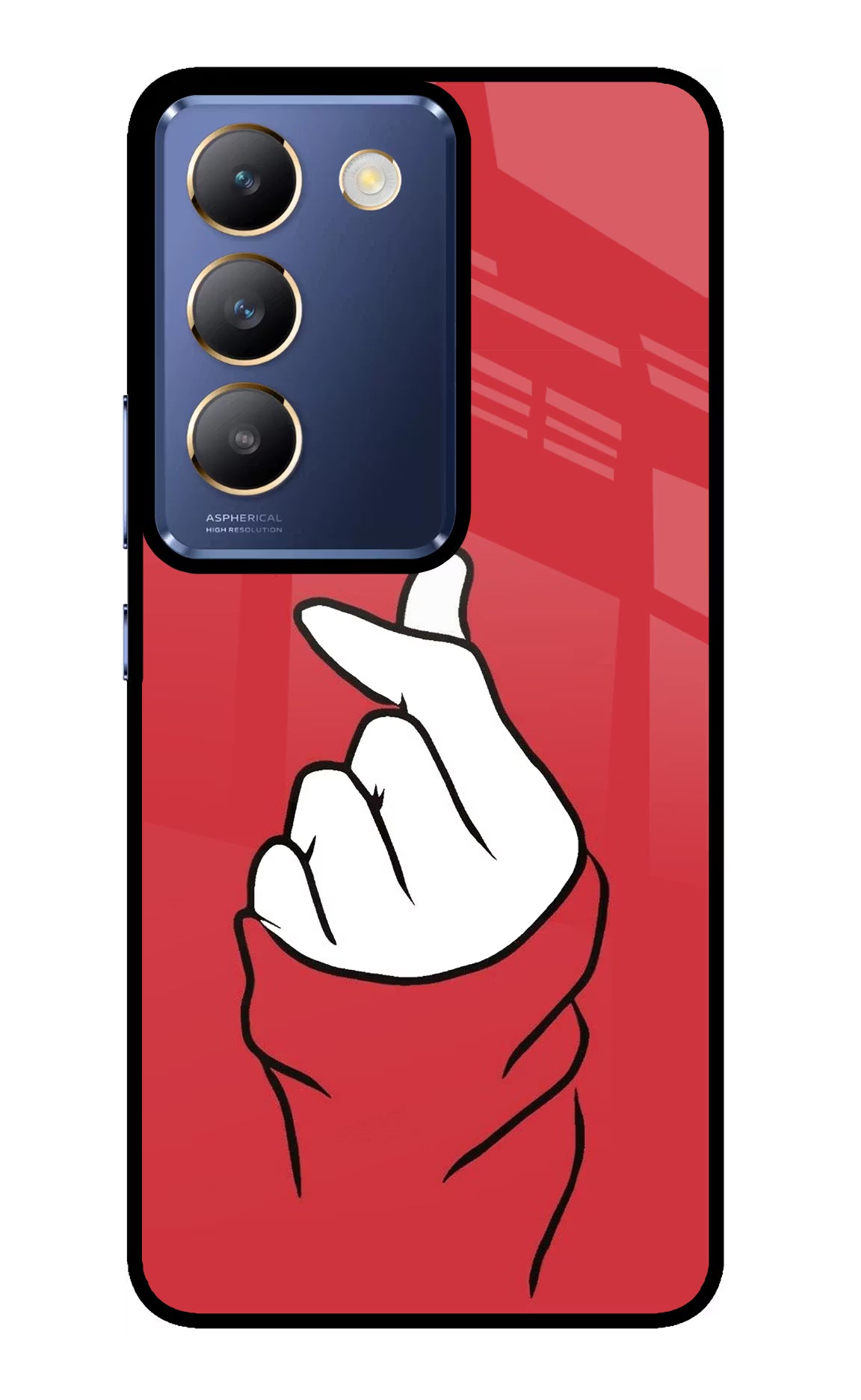 Korean Love Sign Vivo Y200E 5G/T3 5G Glass Case - Korean Love Sign Vivo Y200E 5G/T3 5G Glass Case Korean Love Sign Vivo Y200E 5G/T3 5G Glass Case