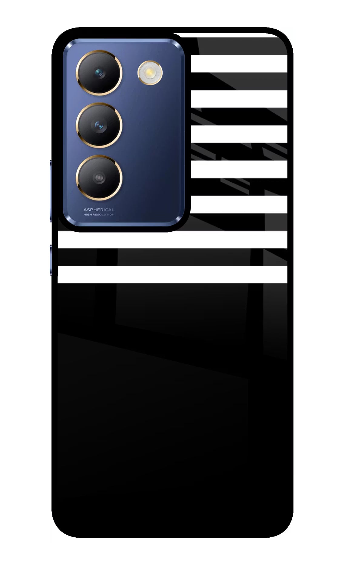Black and White Print Vivo Y200E 5G/T3 5G Glass Case - Black and White Print Vivo Y200E 5G/T3 5G Glass Case Black and White Print Vivo Y200E 5G/T3 5G Glass Case