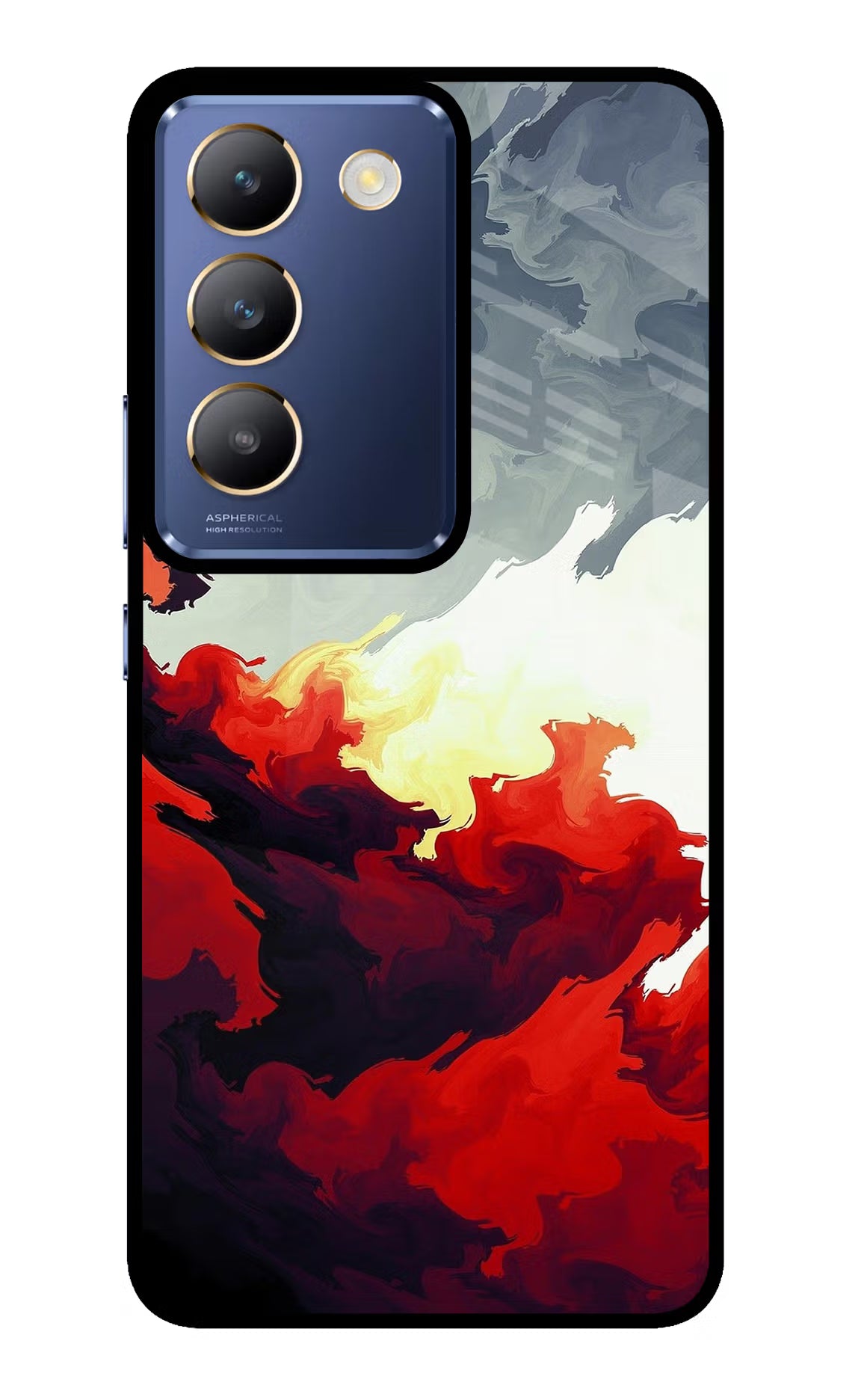 Fire Cloud Vivo Y200E 5G/T3 5G Glass Case - Fire Cloud Vivo Y200E 5G/T3 5G Glass Case Fire Cloud Vivo Y200E 5G/T3 5G Glass Case