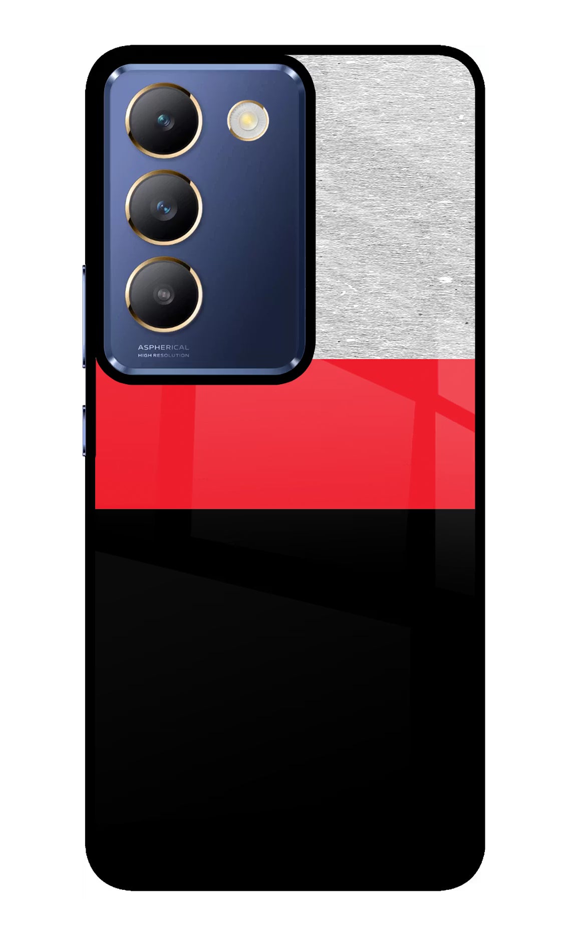 Tri Color Pattern Vivo Y200E 5G/T3 5G Glass Case - Tri Color Pattern Vivo Y200E 5G/T3 5G Glass Case Tri Color Pattern Vivo Y200E 5G/T3 5G Glass Case