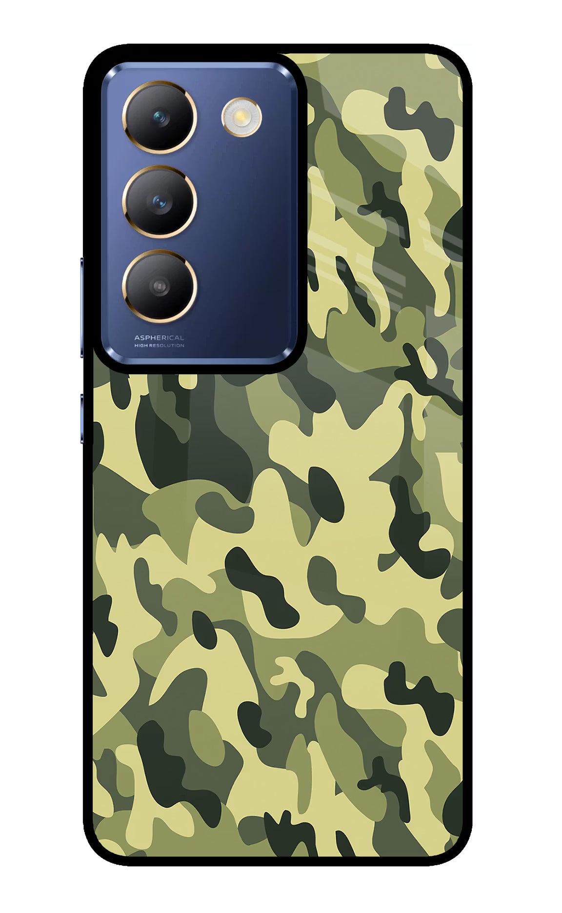 Camouflage Vivo Y200E 5G/T3 5G Glass Case - Camouflage Vivo Y200E 5G/T3 5G Glass Case Camouflage Vivo Y200E 5G/T3 5G Glass Case