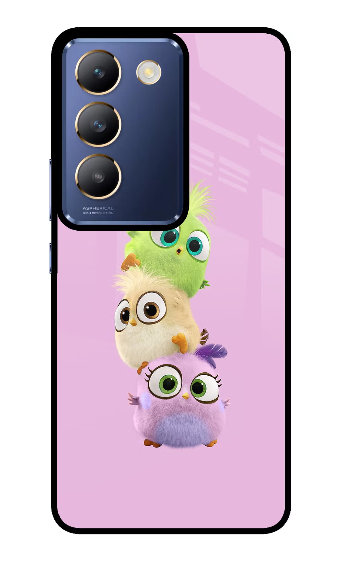 Cute Little Birds Vivo Y200E 5G/T3 5G Glass Case - Cute Little Birds Vivo Y200E 5G/T3 5G Glass Case Cute Little Birds Vivo Y200E 5G/T3 5G Glass Case
