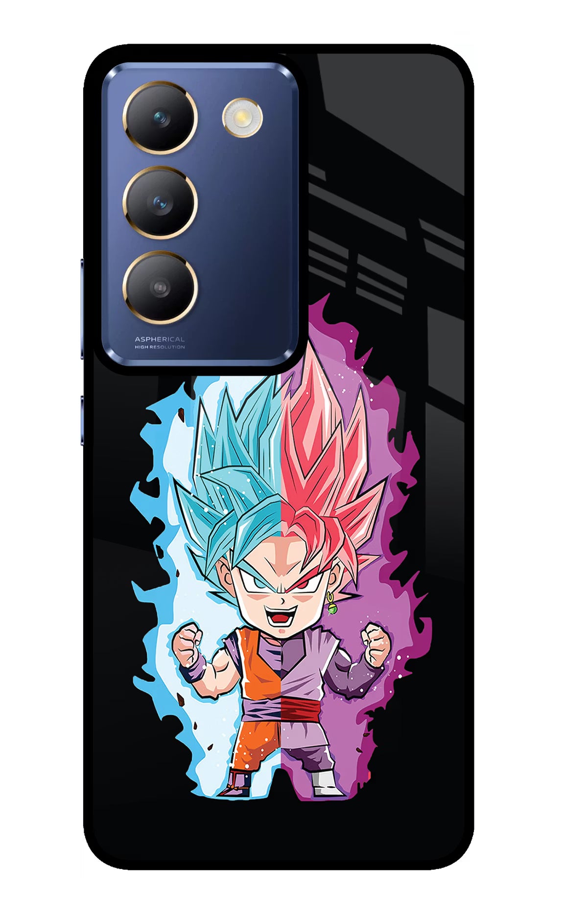 Chota Goku Vivo Y200E 5G/T3 5G Glass Case - Chota Goku Vivo Y200E 5G/T3 5G Glass Case Chota Goku Vivo Y200E 5G/T3 5G Glass Case