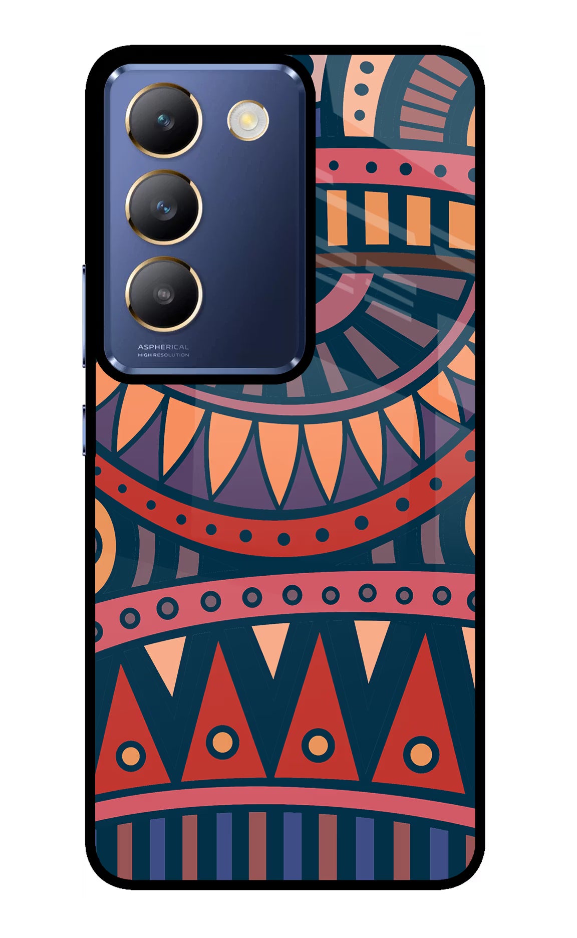 African Culture Design Vivo Y200E 5G/T3 5G Glass Case - African Culture Design Vivo Y200E 5G/T3 5G Glass Case African Culture Design Vivo Y200E 5G/T3 5G Glass Case