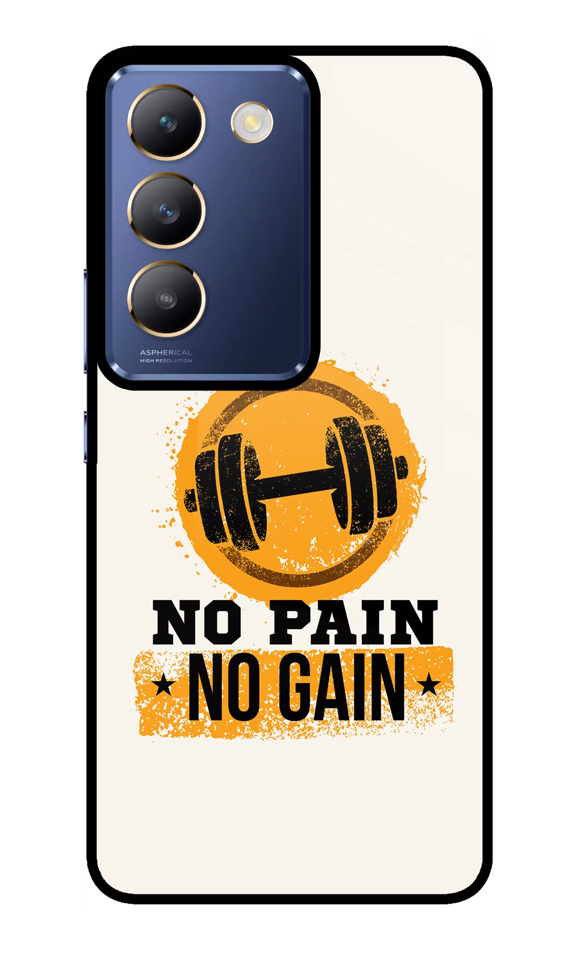 No Pain No Gain Vivo Y200E 5G/T3 5G Glass Case - No Pain No Gain Vivo Y200E 5G/T3 5G Glass Case No Pain No Gain Vivo Y200E 5G/T3 5G Glass Case