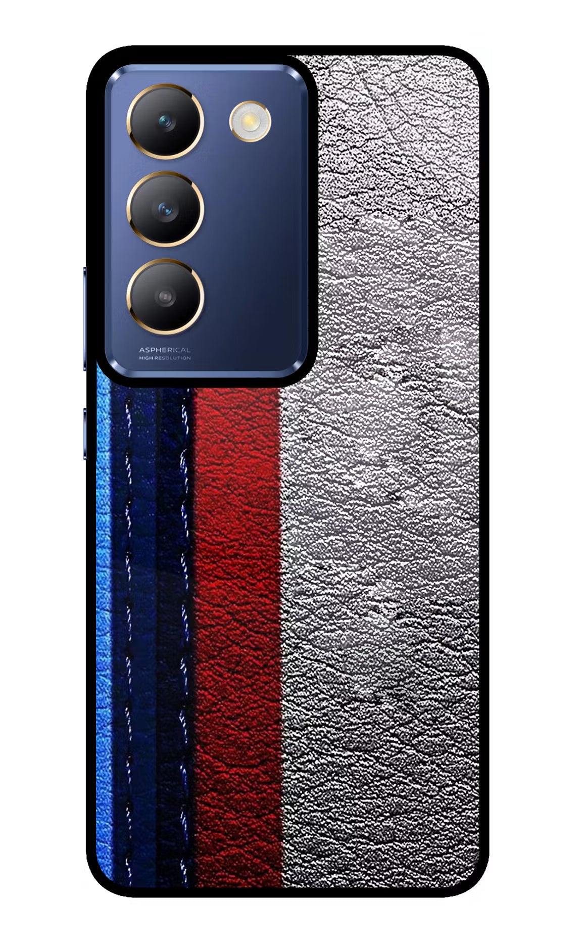 BMW Stripes Vivo Y200E 5G/T3 5G Glass Case - BMW Stripes Vivo Y200E 5G/T3 5G Glass Case BMW Stripes Vivo Y200E 5G/T3 5G Glass Case