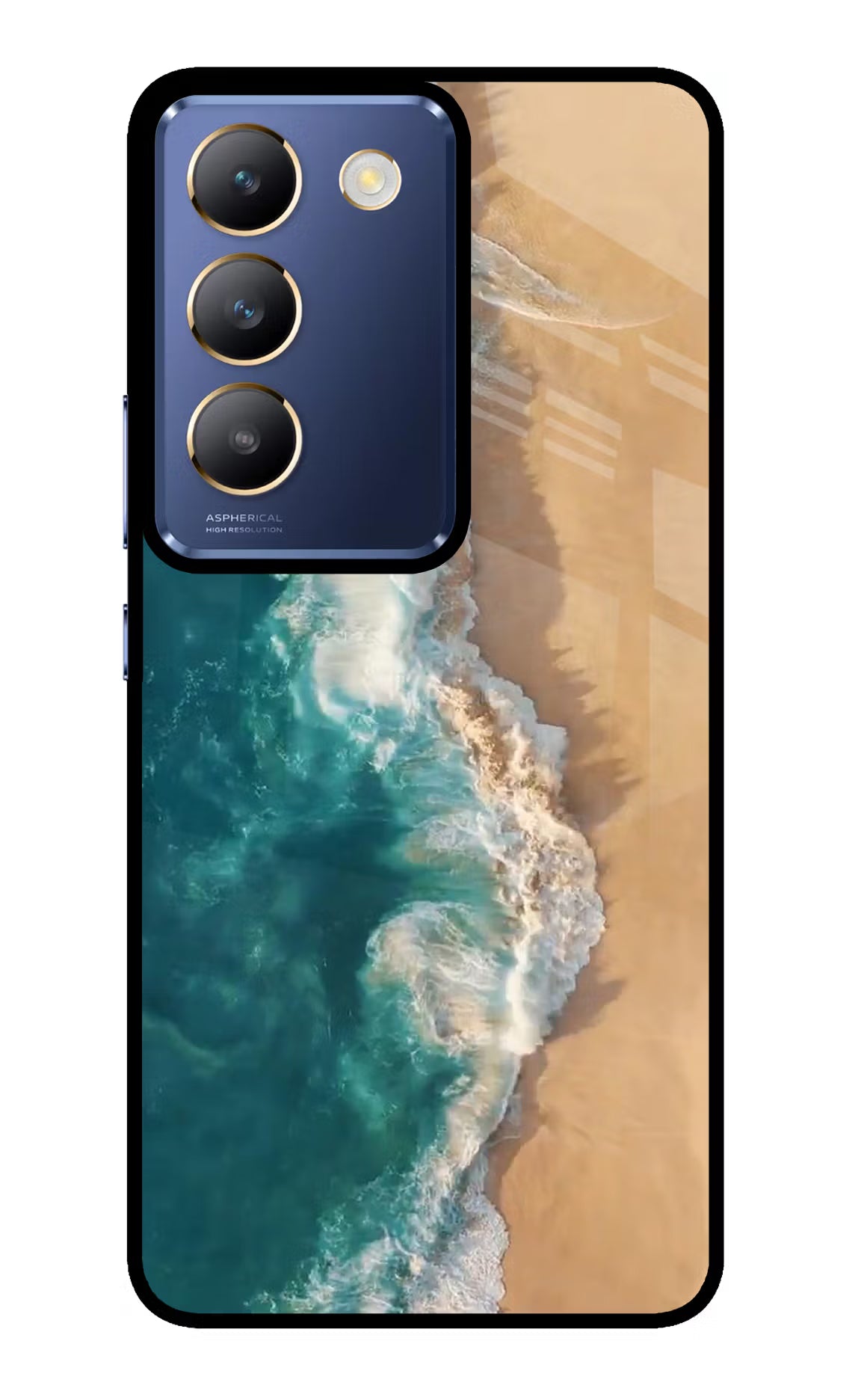 Ocean Beach Vivo Y200E 5G/T3 5G Glass Case - Ocean Beach Vivo Y200E 5G/T3 5G Glass Case Ocean Beach Vivo Y200E 5G/T3 5G Glass Case