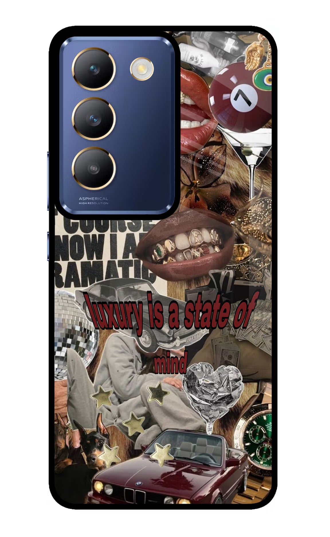 Luxury Vivo Y200E 5G/T3 5G Glass Case - Luxury Vivo Y200E 5G/T3 5G Glass Case Luxury Vivo Y200E 5G/T3 5G Glass Case