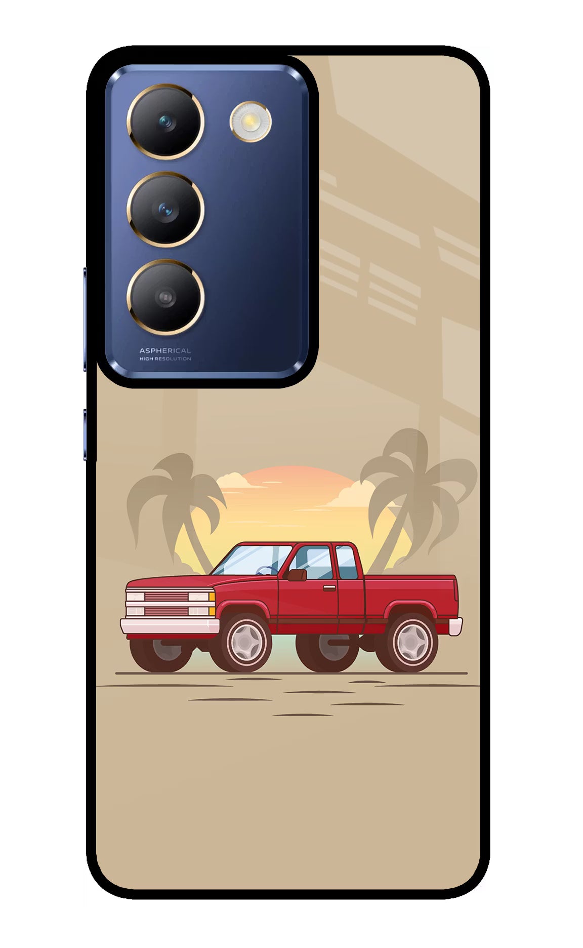 Desert Classic Drive Vivo Y200E 5G/T3 5G Glass Case - Desert Classic Drive Vivo Y200E 5G/T3 5G Glass Case Desert Classic Drive Vivo Y200E 5G/T3 5G Glass Case