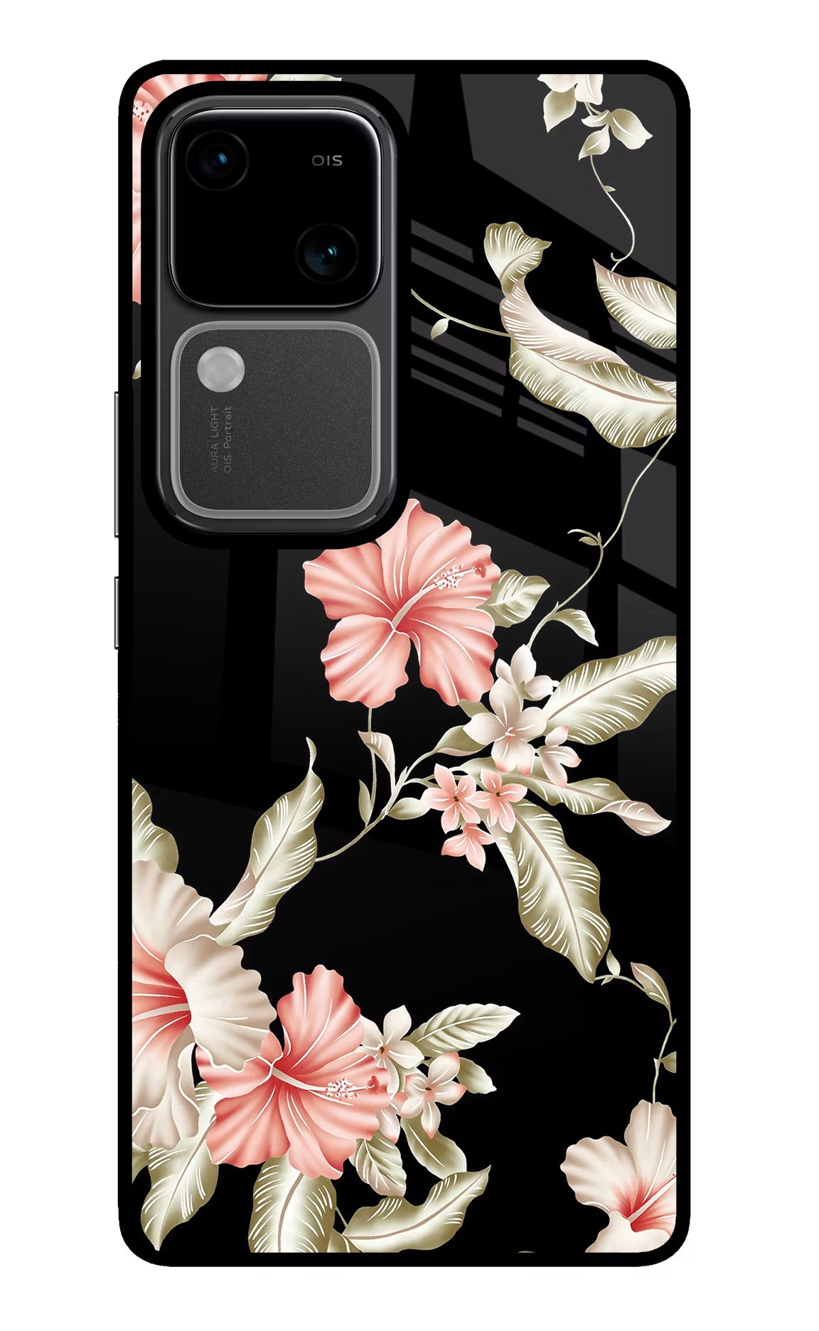Flowers Vivo V30 5G Glass Case - Flowers Vivo V30 5G Glass Case Flowers Vivo V30 5G Glass Case