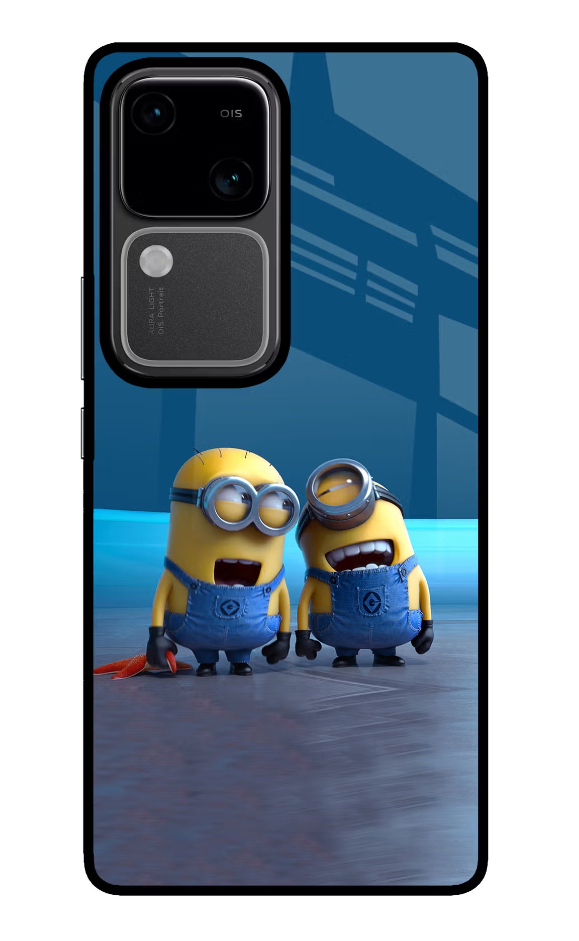 Minion Laughing Vivo V30 5G Glass Case - Minion Laughing Vivo V30 5G Glass Case Minion Laughing Vivo V30 5G Glass Case