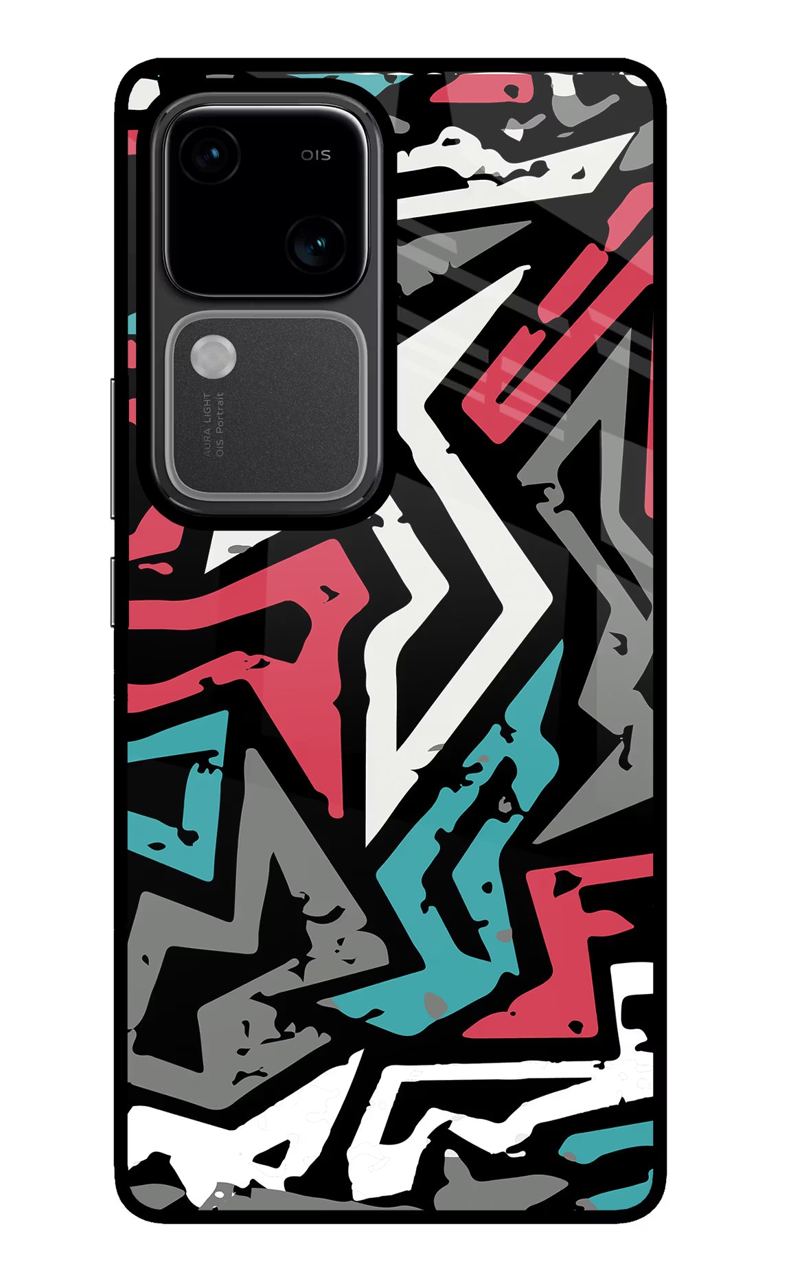 Geometric Graffiti Vivo V30 5G Glass Case - Geometric Graffiti Vivo V30 5G Glass Case Geometric Graffiti Vivo V30 5G Glass Case