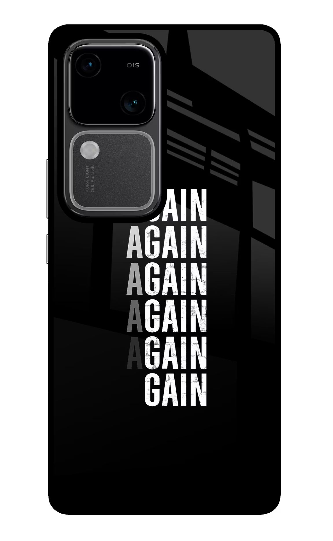 Again Again Gain Vivo V30 5G Glass Case - Again Again Gain Vivo V30 5G Glass Case Again Again Gain Vivo V30 5G Glass Case