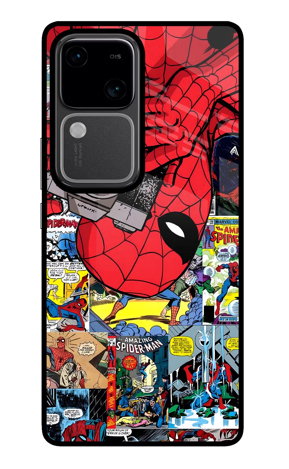 Spider Man Vivo V30 5G Glass Case - Spider Man Vivo V30 5G Glass Case Spider Man Vivo V30 5G Glass Case