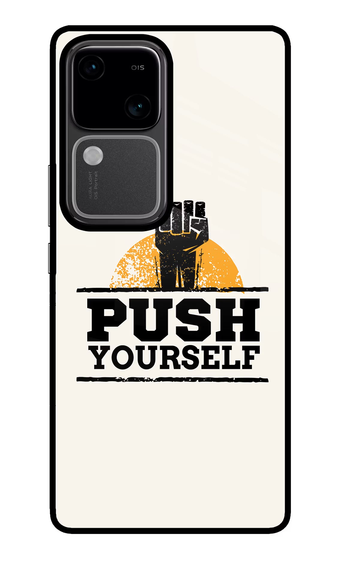 Push Yourself Vivo V30 5G Glass Case - Push Yourself Vivo V30 5G Glass Case Push Yourself Vivo V30 5G Glass Case