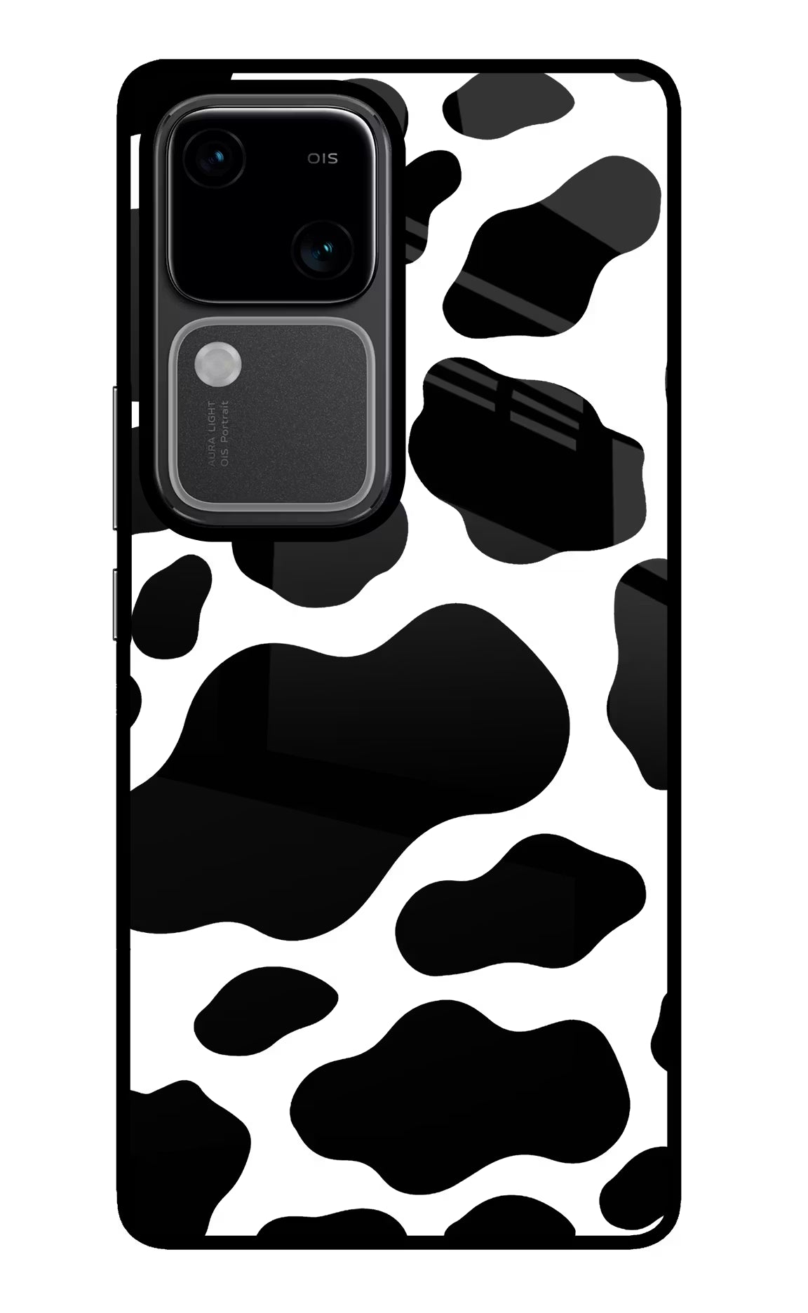 Cow Spots Vivo V30 5G Glass Case - Cow Spots Vivo V30 5G Glass Case Cow Spots Vivo V30 5G Glass Case