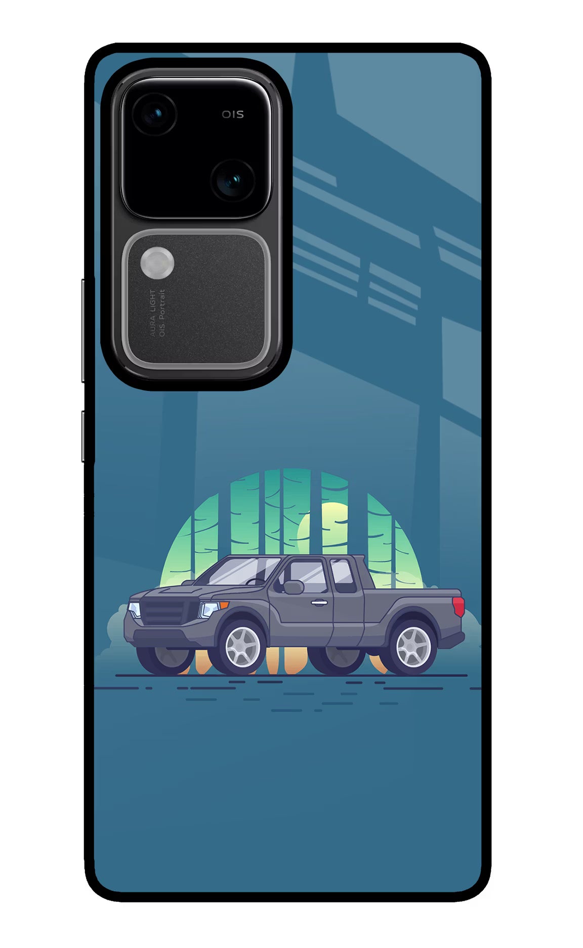 Retro Garage Vibe Vivo V30 5G Glass Case - Retro Garage Vibe Vivo V30 5G Glass Case Retro Garage Vibe Vivo V30 5G Glass Case