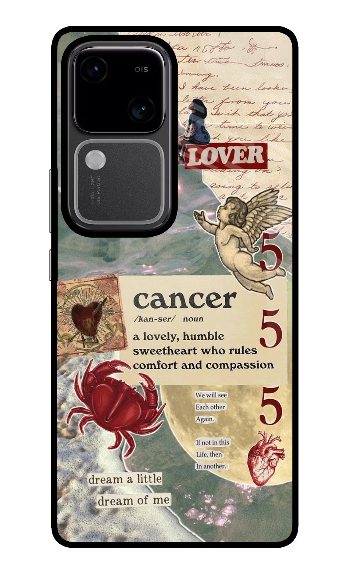 Cancer Zodiac Vivo V30 5G Glass Case - Cancer Zodiac Vivo V30 5G Glass Case Cancer Zodiac Vivo V30 5G Glass Case