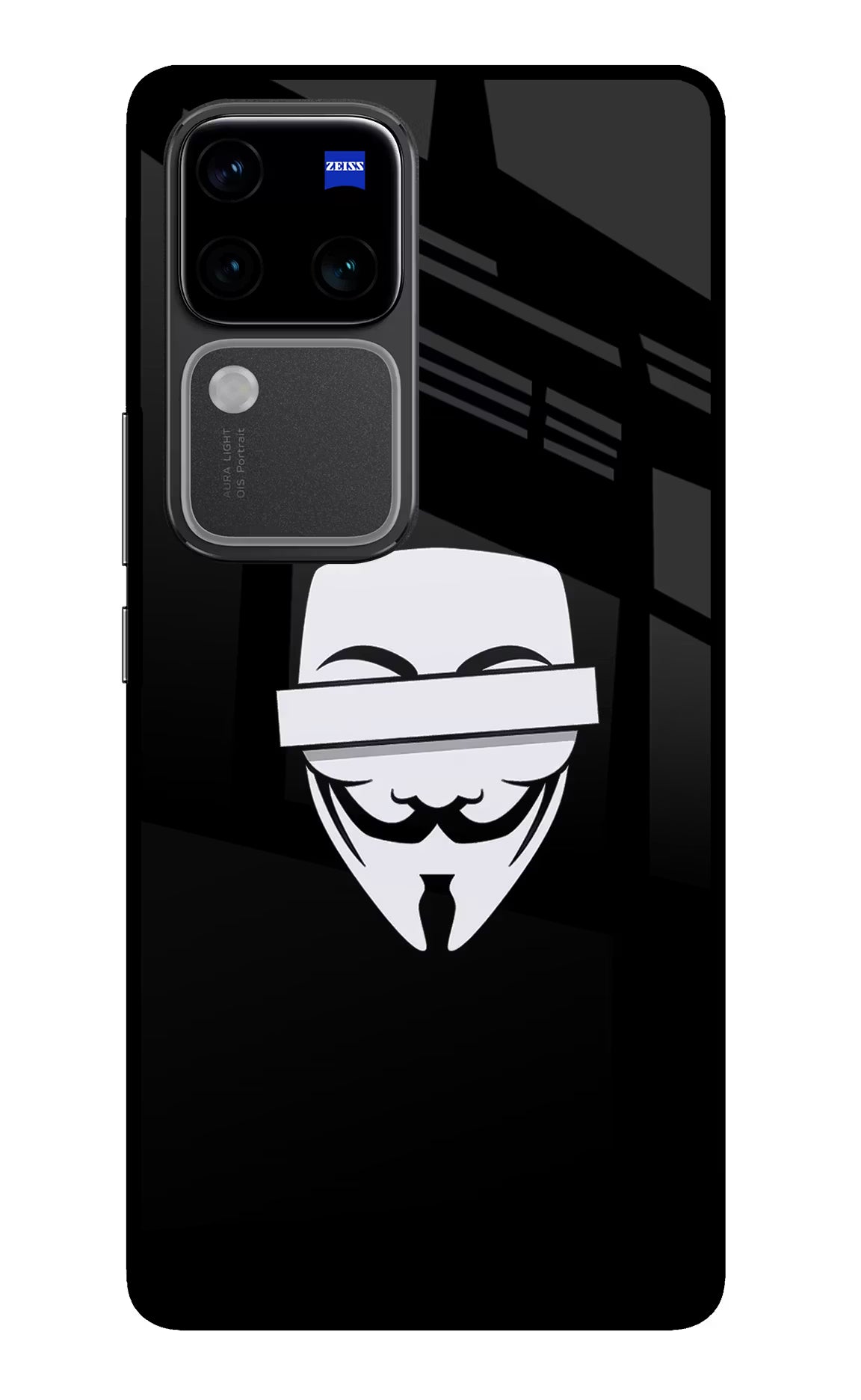 Anonymous Face Vivo V30 Pro 5G Glass Case - Anonymous Face Vivo V30 Pro 5G Glass Case Anonymous Face Vivo V30 Pro 5G Glass Case
