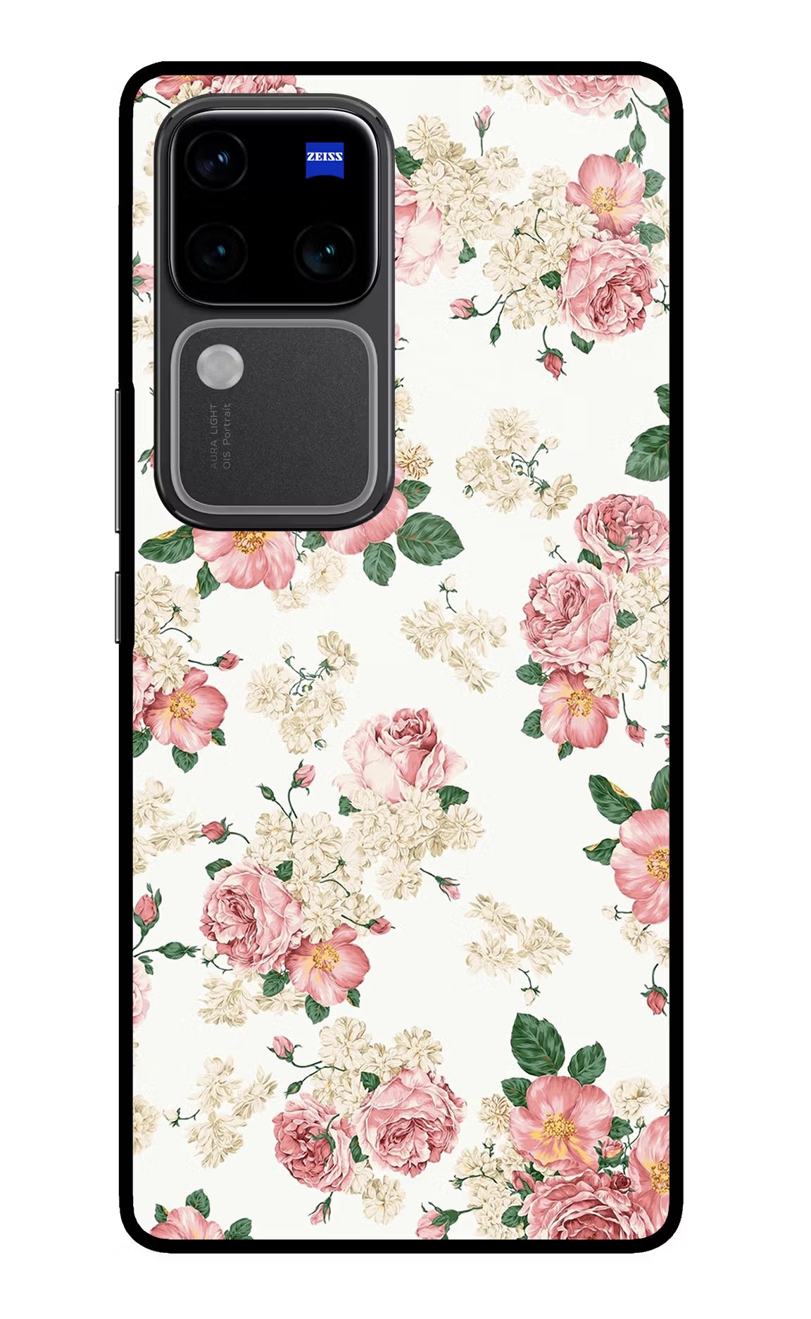 Flowers Vivo V30 Pro 5G Glass Case - Flowers Vivo V30 Pro 5G Glass Case Flowers Vivo V30 Pro 5G Glass Case