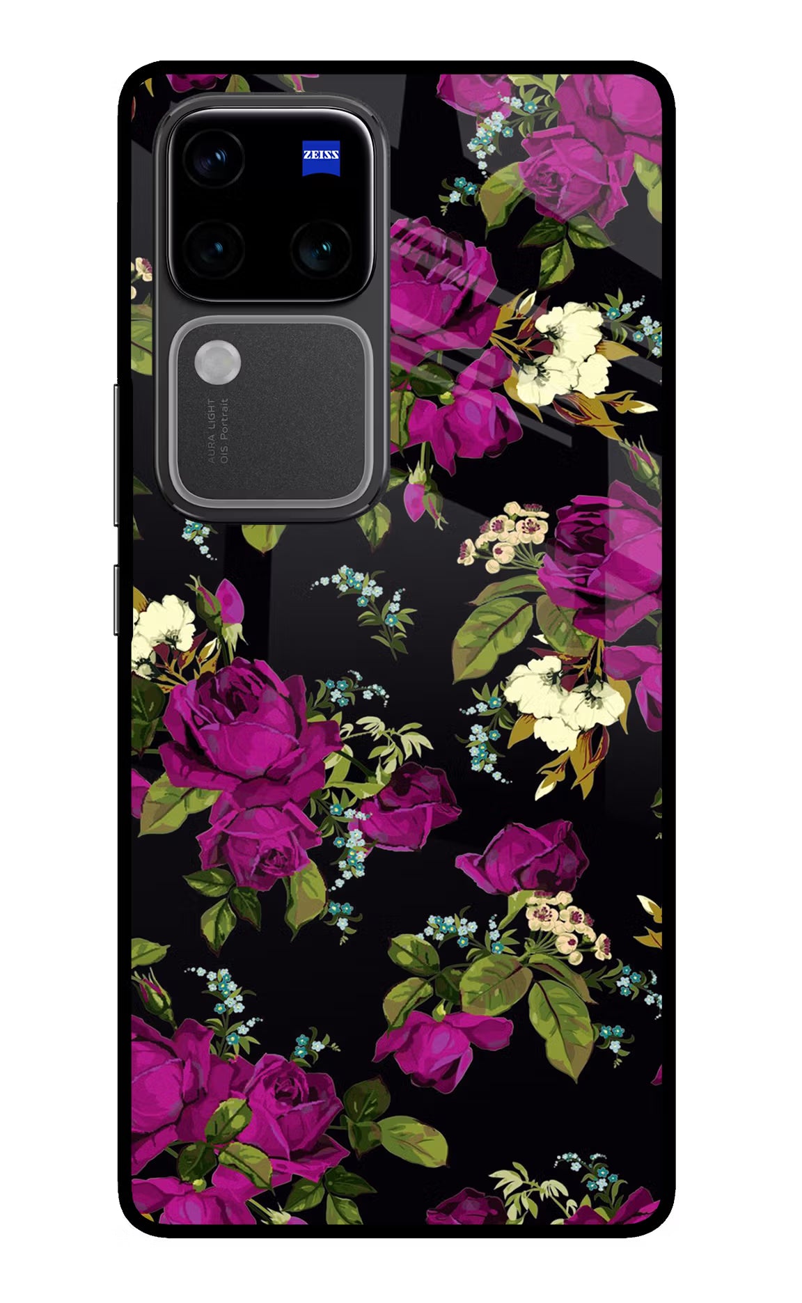 Flowers Vivo V30 Pro 5G Glass Case - Flowers Vivo V30 Pro 5G Glass Case Flowers Vivo V30 Pro 5G Glass Case
