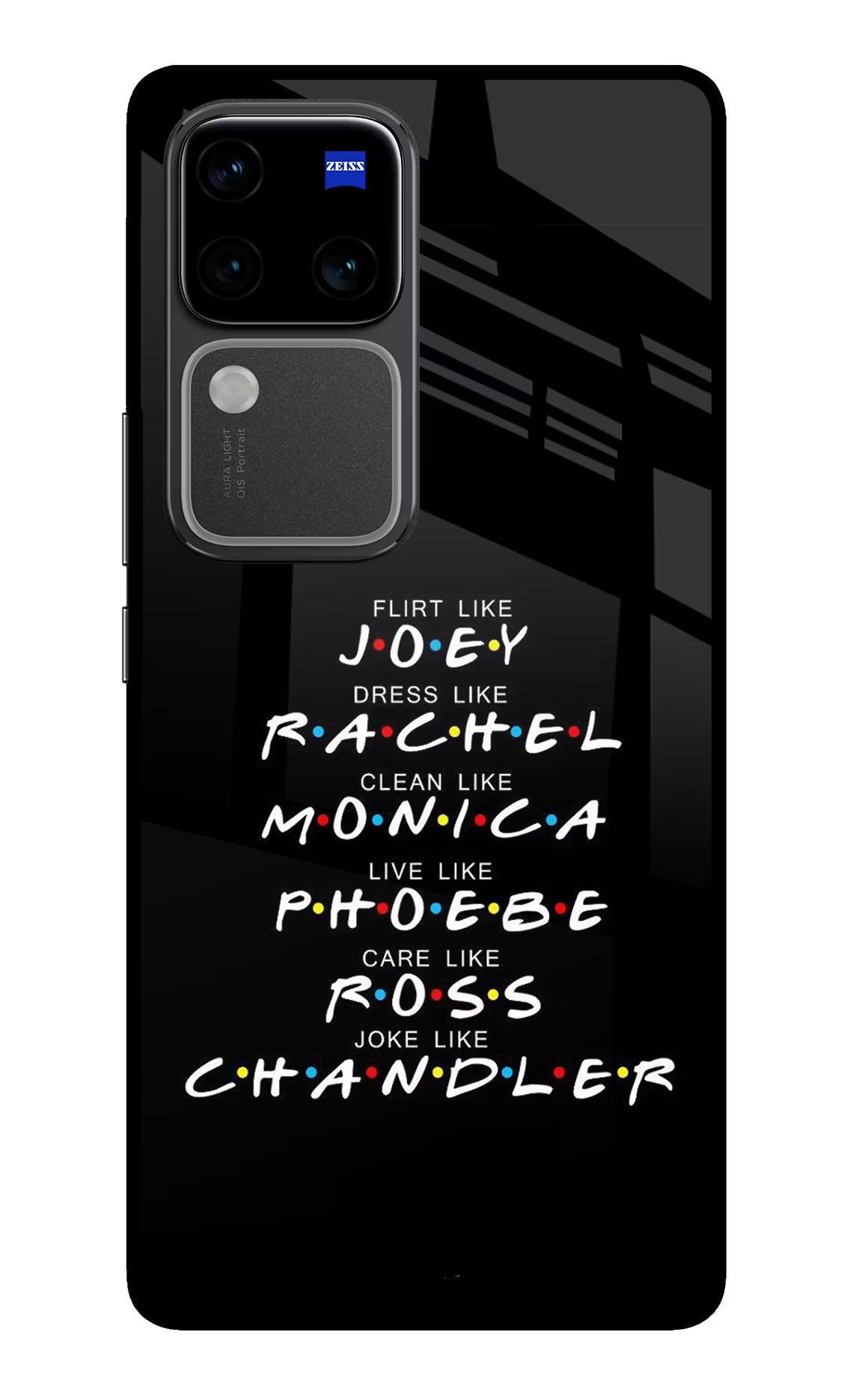 FRIENDS Character Vivo V30 Pro 5G Glass Case - FRIENDS Character Vivo V30 Pro 5G Glass Case FRIENDS Character Vivo V30 Pro 5G Glass Case