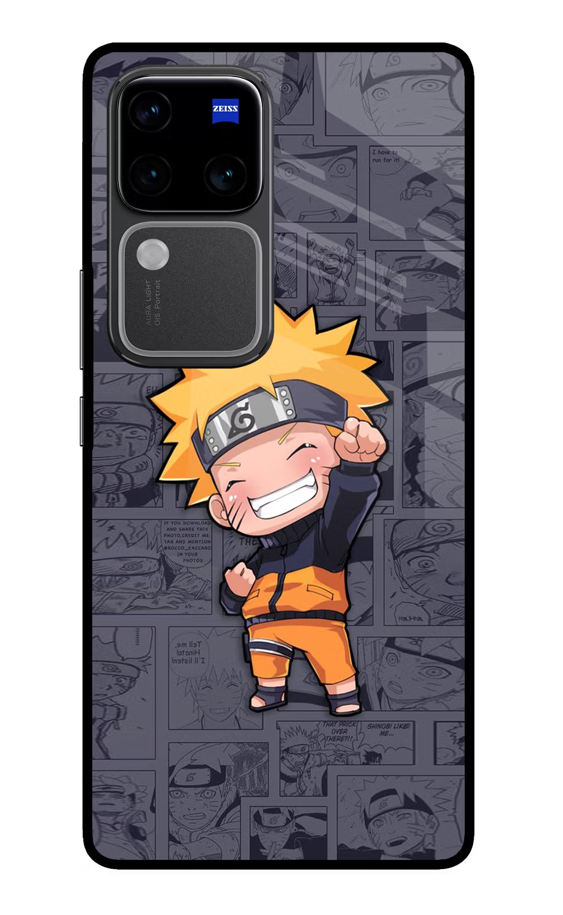 Chota Naruto Vivo V30 Pro 5G Glass Case - Chota Naruto Vivo V30 Pro 5G Glass Case Chota Naruto Vivo V30 Pro 5G Glass Case