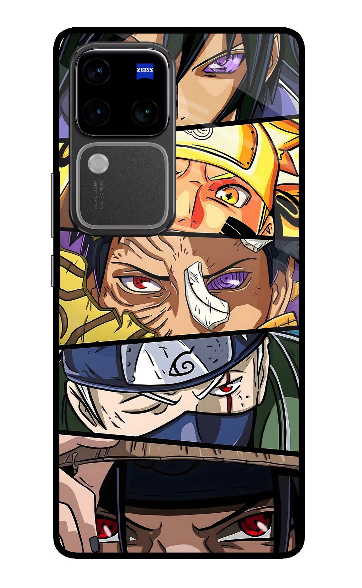 Naruto Character Vivo V30 Pro 5G Glass Case - Naruto Character Vivo V30 Pro 5G Glass Case Naruto Character Vivo V30 Pro 5G Glass Case