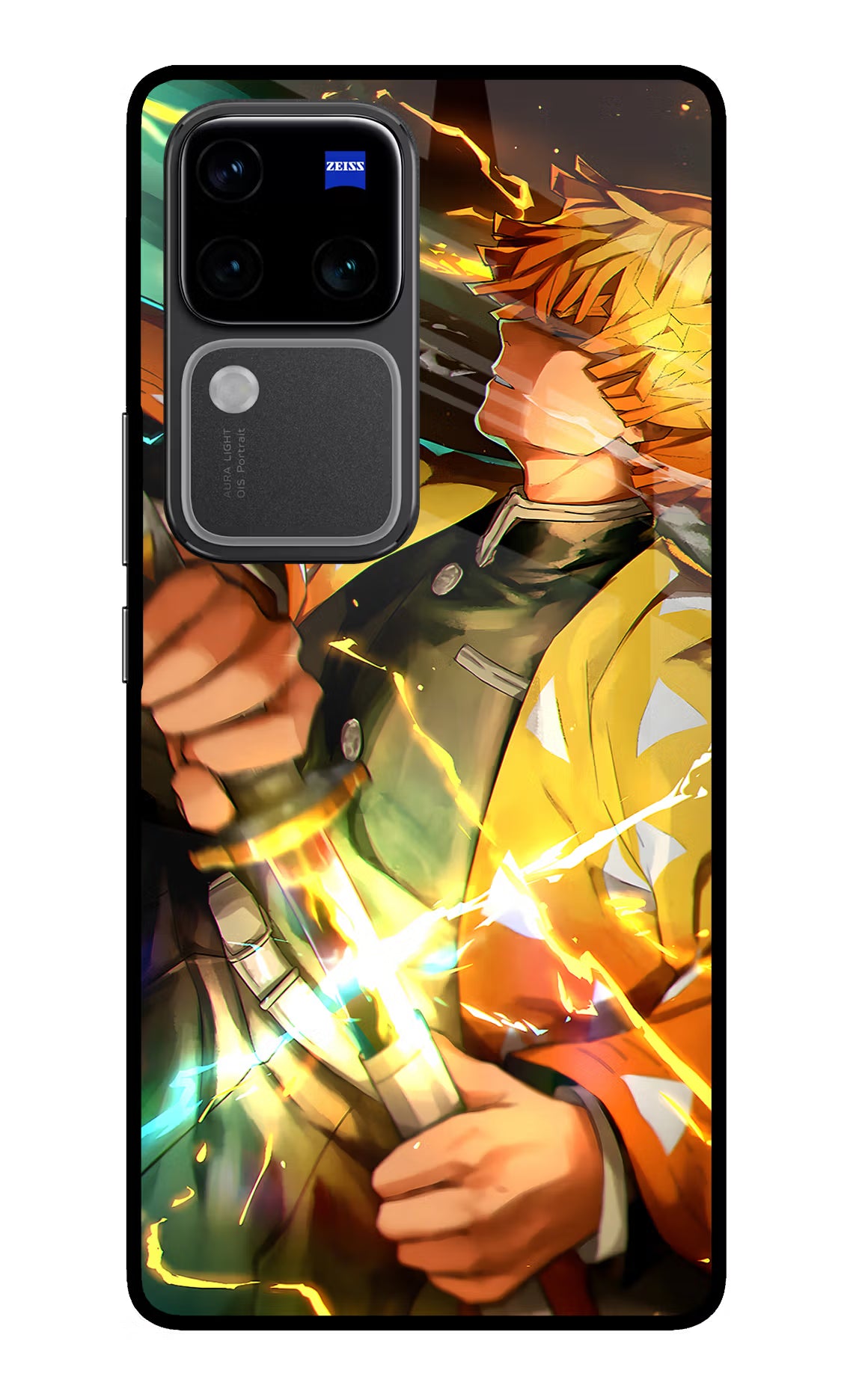 Demon Slayer Vivo V30 Pro 5G Glass Case - Demon Slayer Vivo V30 Pro 5G Glass Case Demon Slayer Vivo V30 Pro 5G Glass Case