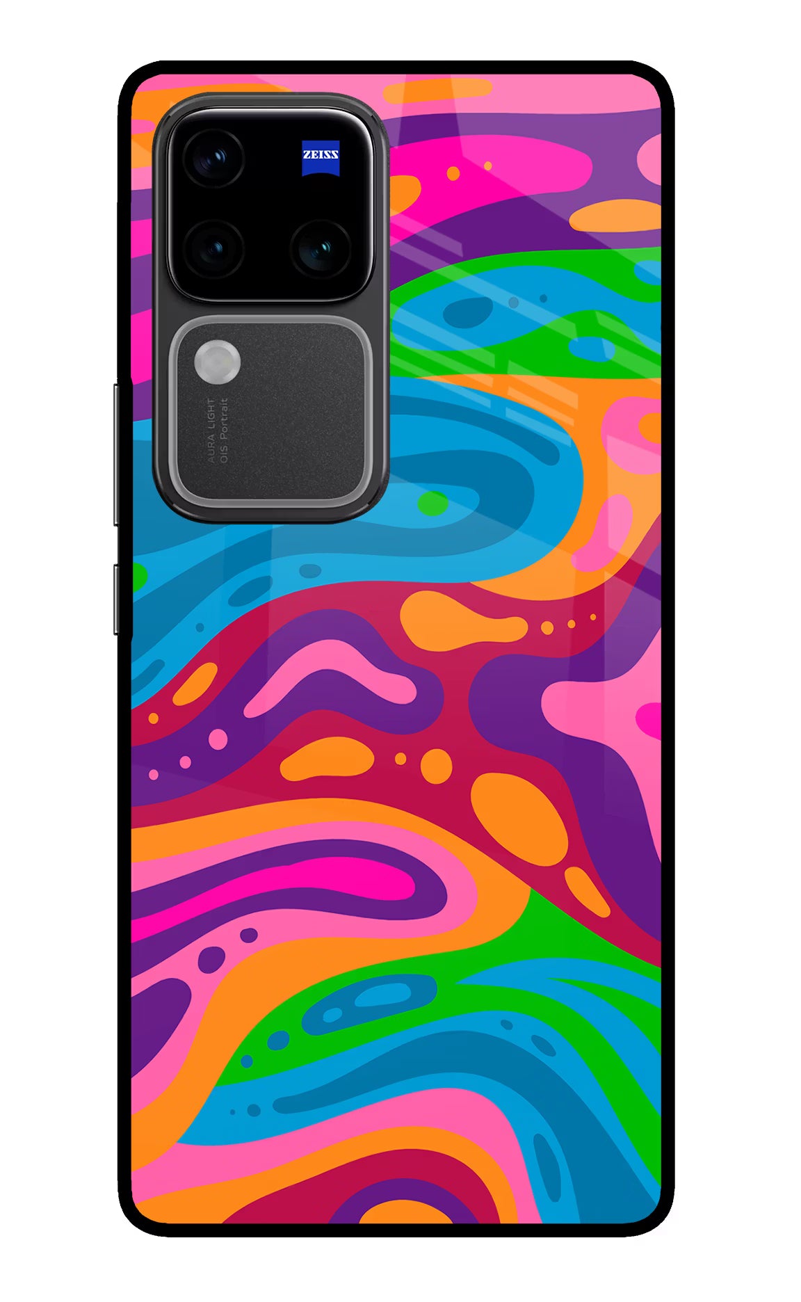Trippy Pattern Vivo V30 Pro 5G Glass Case - Trippy Pattern Vivo V30 Pro 5G Glass Case Trippy Pattern Vivo V30 Pro 5G Glass Case