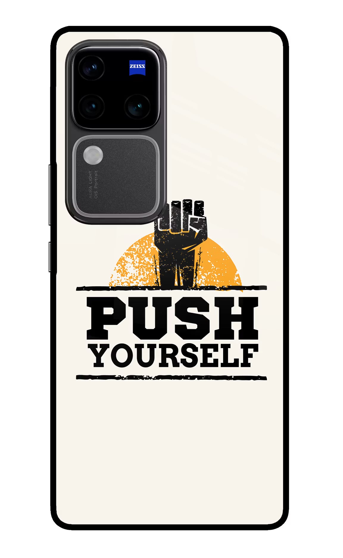 Push Yourself Vivo V30 Pro 5G Glass Case - Push Yourself Vivo V30 Pro 5G Glass Case Push Yourself Vivo V30 Pro 5G Glass Case