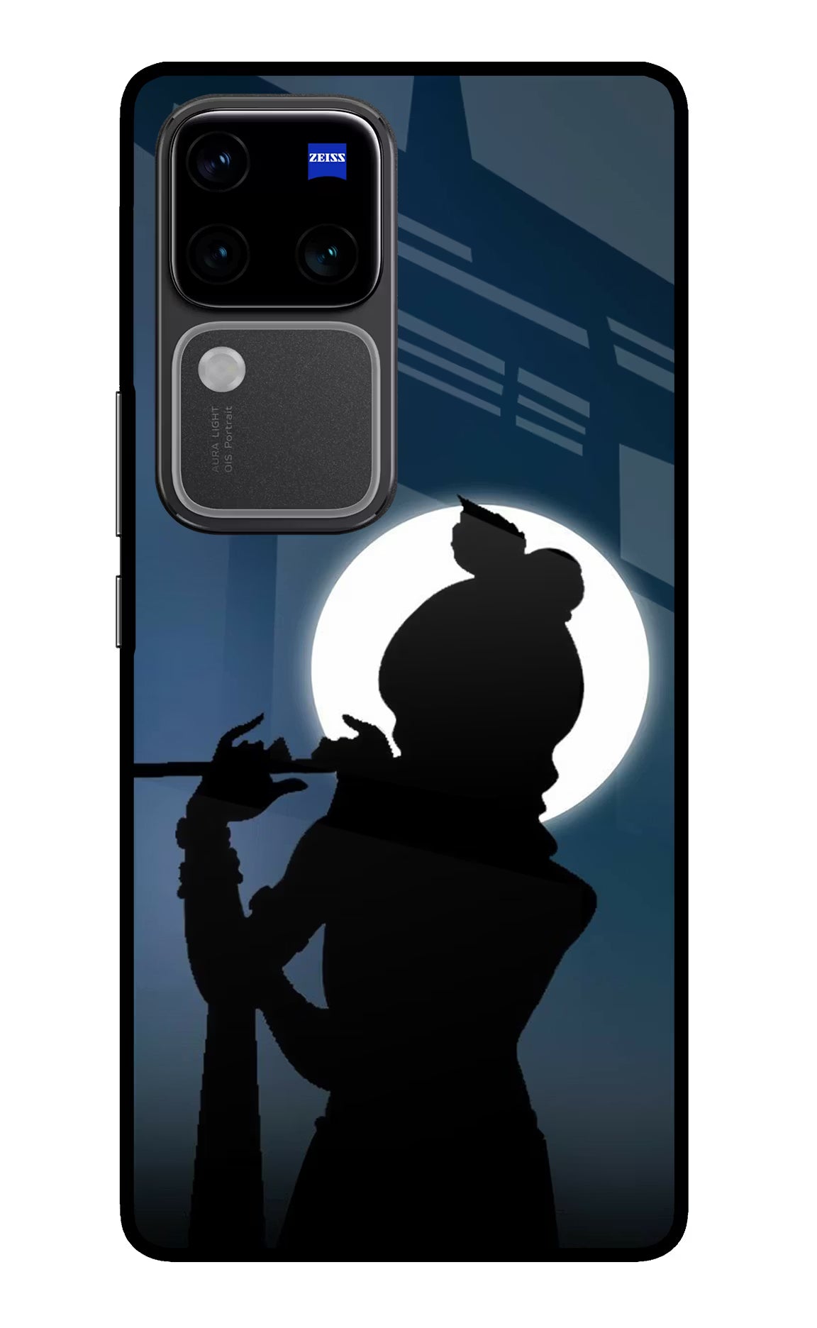Shri Krishna Silhouette Vivo V30 Pro 5G Glass Case - Shri Krishna Silhouette Vivo V30 Pro 5G Glass Case Shri Krishna Silhouette Vivo V30 Pro 5G Glass Case