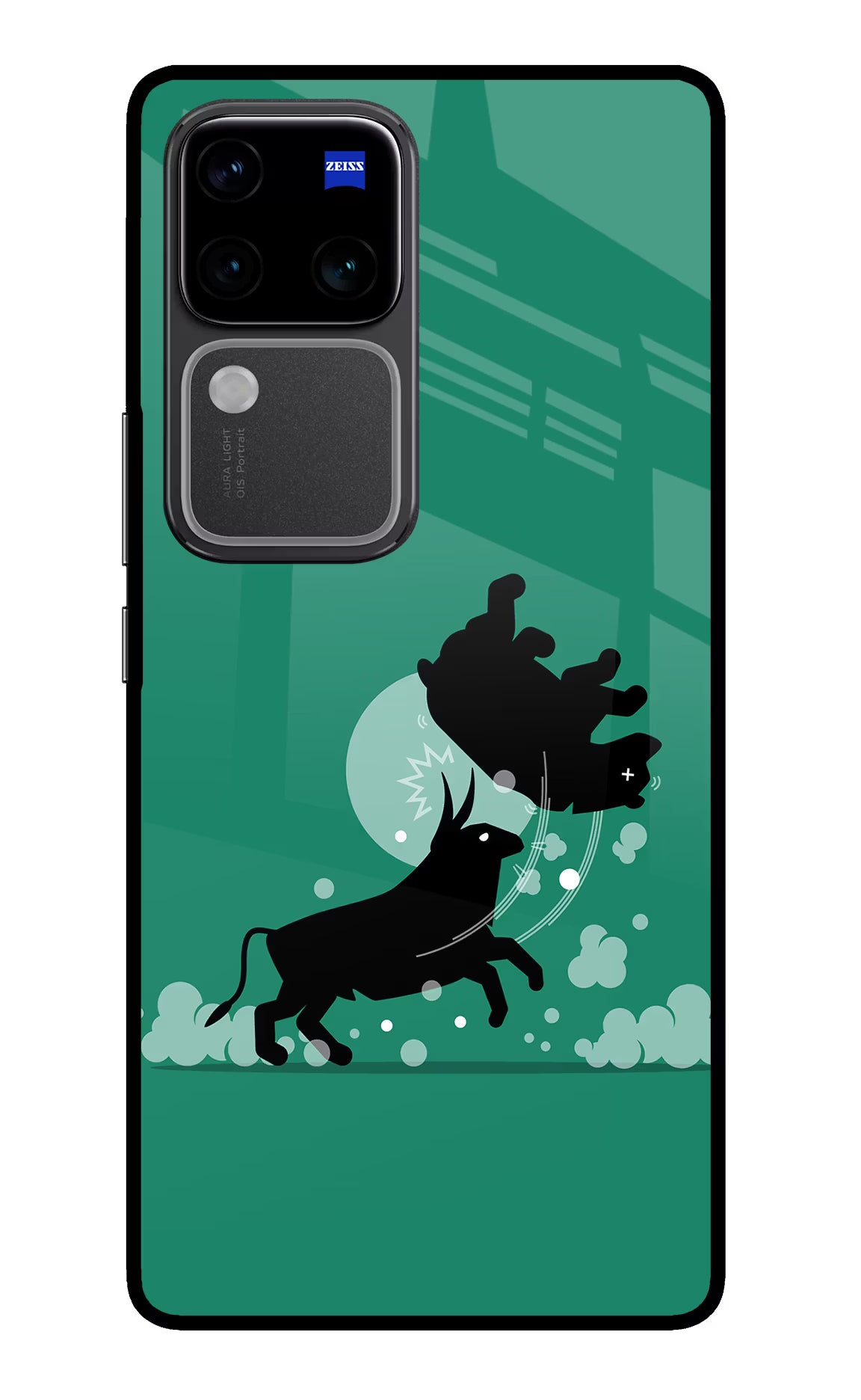 Bull Conqueror Vivo V30 Pro 5G Glass Case - Bull Conqueror Vivo V30 Pro 5G Glass Case Bull Conqueror Vivo V30 Pro 5G Glass Case