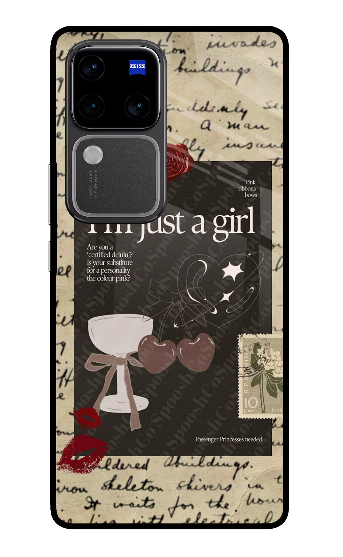 I am just a girl Vivo V30 Pro 5G Glass Case - I am just a girl Vivo V30 Pro 5G Glass Case I am just a girl Vivo V30 Pro 5G Glass Case