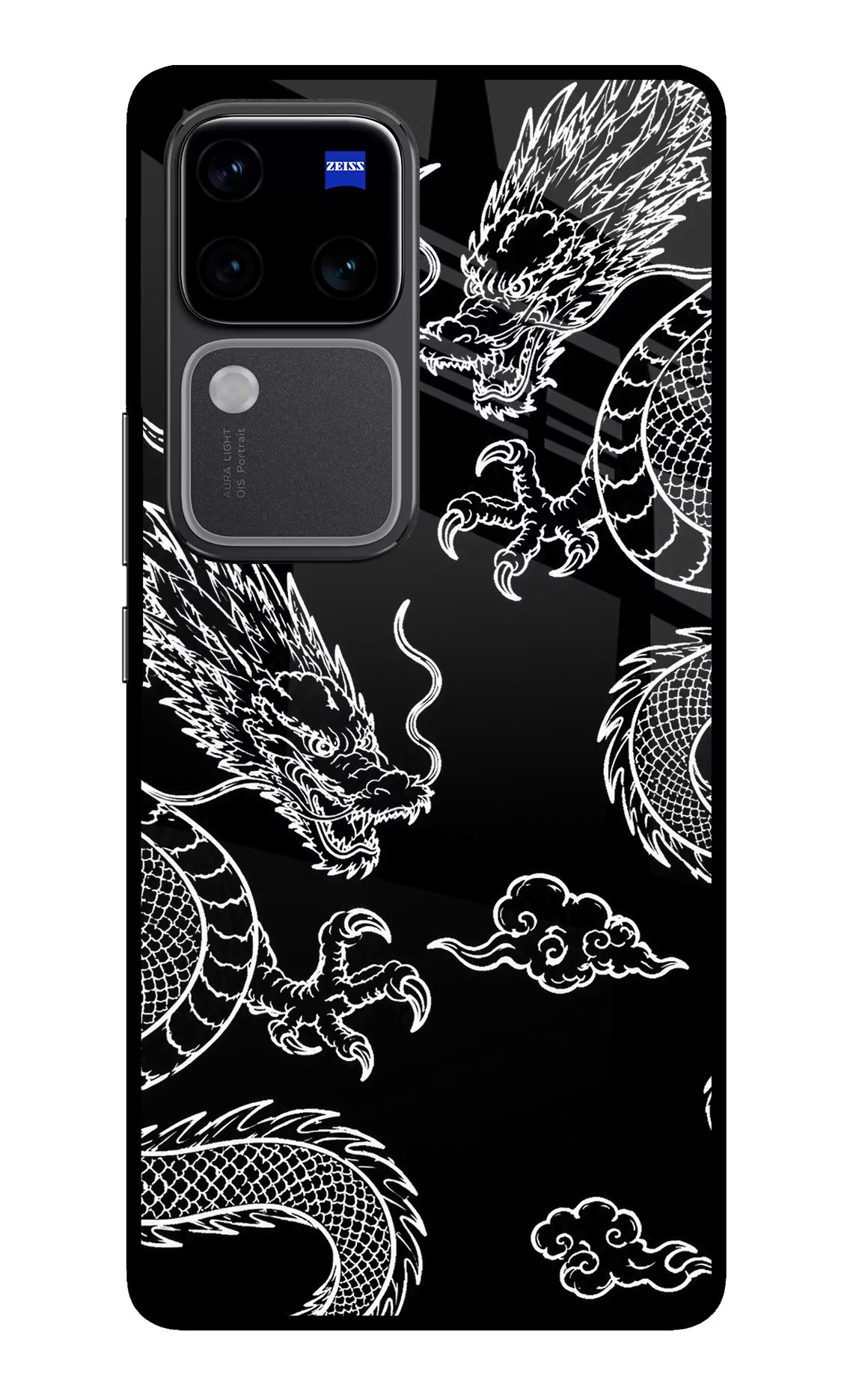 Twin Dragons Vivo V30 Pro 5G Glass Case - Twin Dragons Vivo V30 Pro 5G Glass Case Twin Dragons Vivo V30 Pro 5G Glass Case