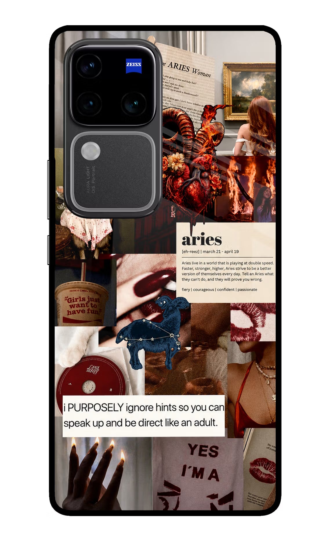 Zodiac Aries Vivo V30 Pro 5G Glass Case - Zodiac Aries Vivo V30 Pro 5G Glass Case Zodiac Aries Vivo V30 Pro 5G Glass Case