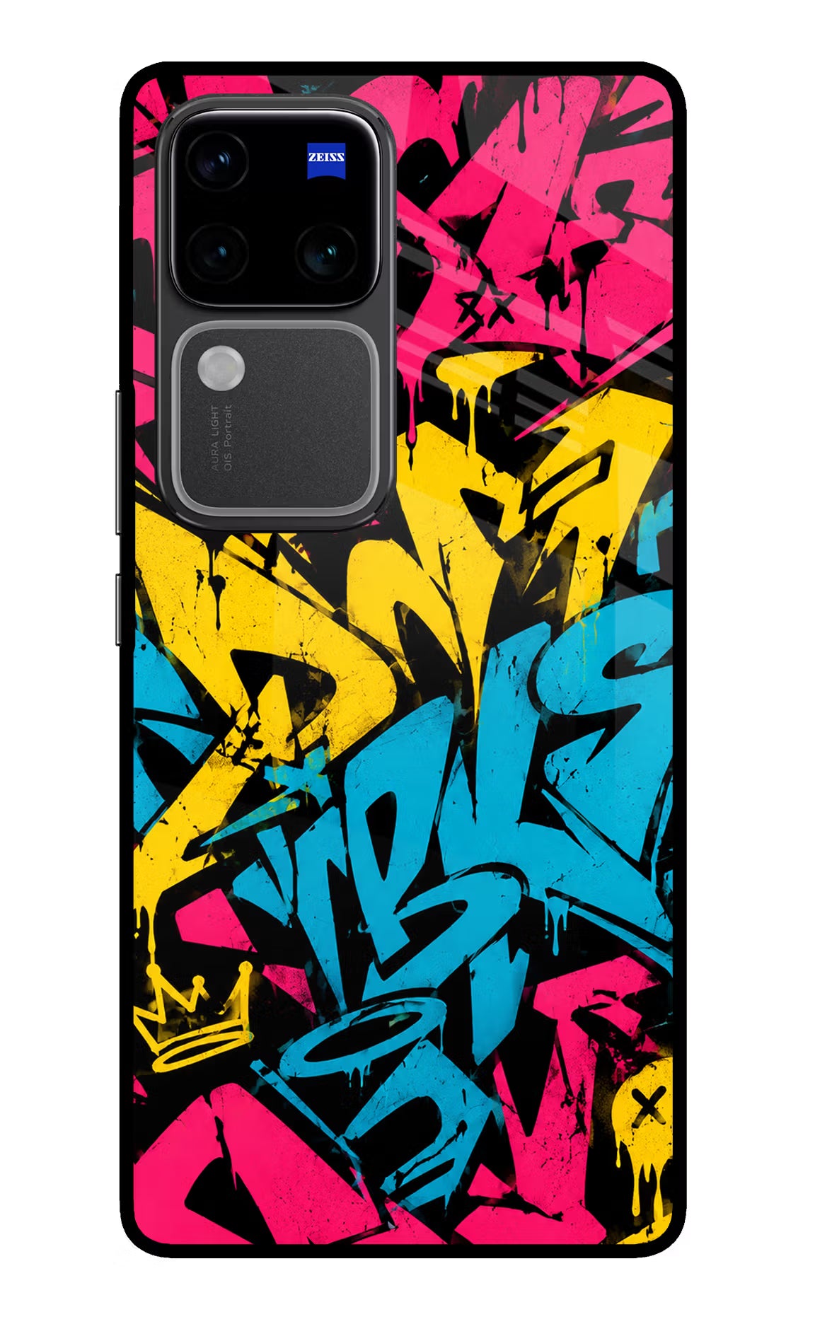 Graffiti Vibe Vivo V30 Pro 5G Glass Case - Graffiti Vibe Vivo V30 Pro 5G Glass Case Graffiti Vibe Vivo V30 Pro 5G Glass Case