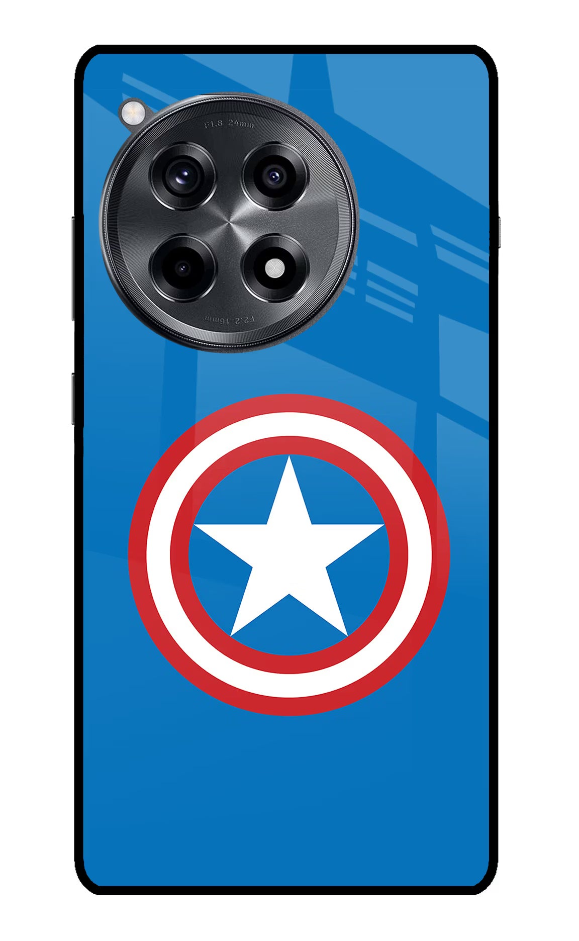 Captain America Logo OnePlus 12R Glass Case - Captain America Logo OnePlus 12R Glass Case Captain America Logo OnePlus 12R Glass Case