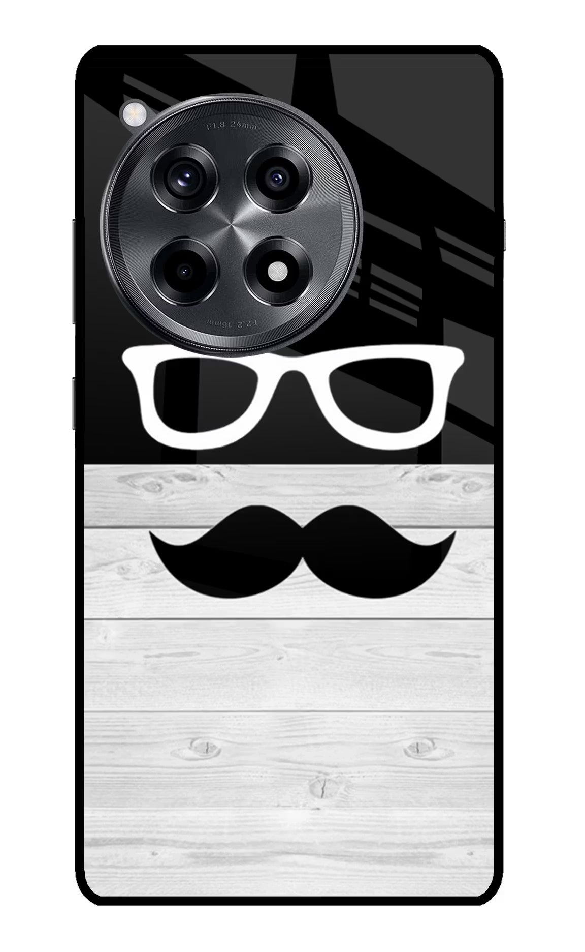 Mustache OnePlus 12R Glass Case - Mustache OnePlus 12R Glass Case Mustache OnePlus 12R Glass Case