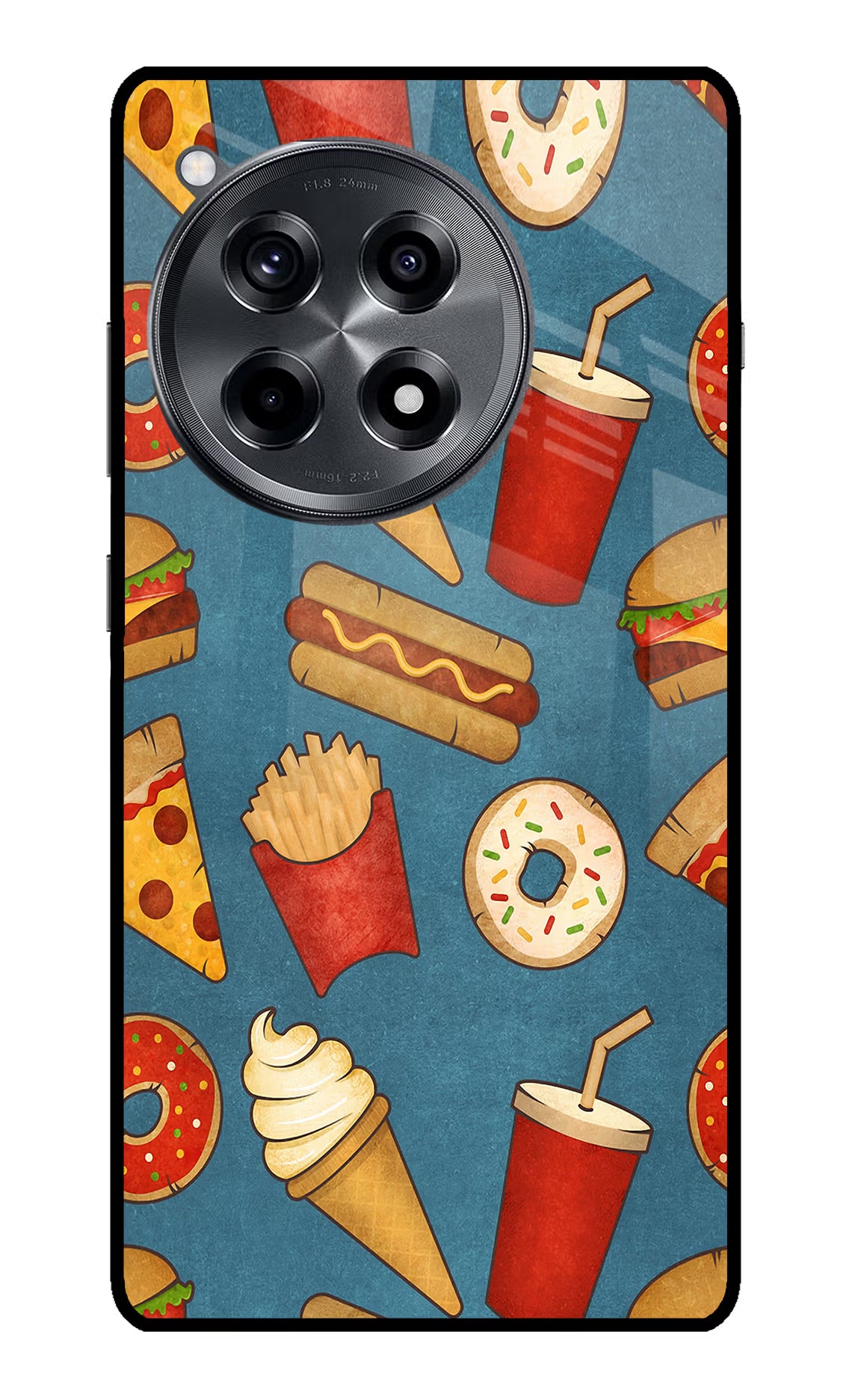 Foodie OnePlus 12R Glass Case - Foodie OnePlus 12R Glass Case Foodie OnePlus 12R Glass Case
