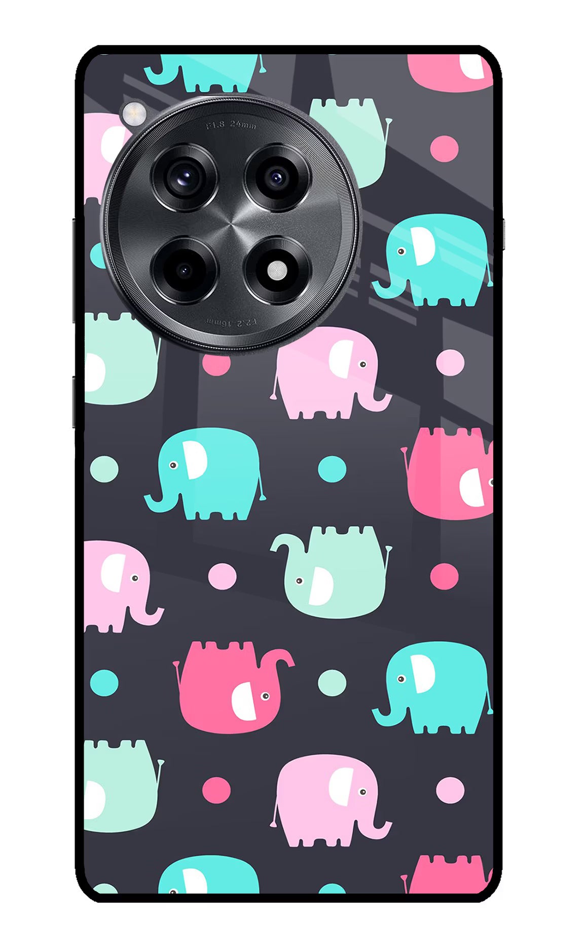 Elephants OnePlus 12R Glass Case - Elephants OnePlus 12R Glass Case Elephants OnePlus 12R Glass Case