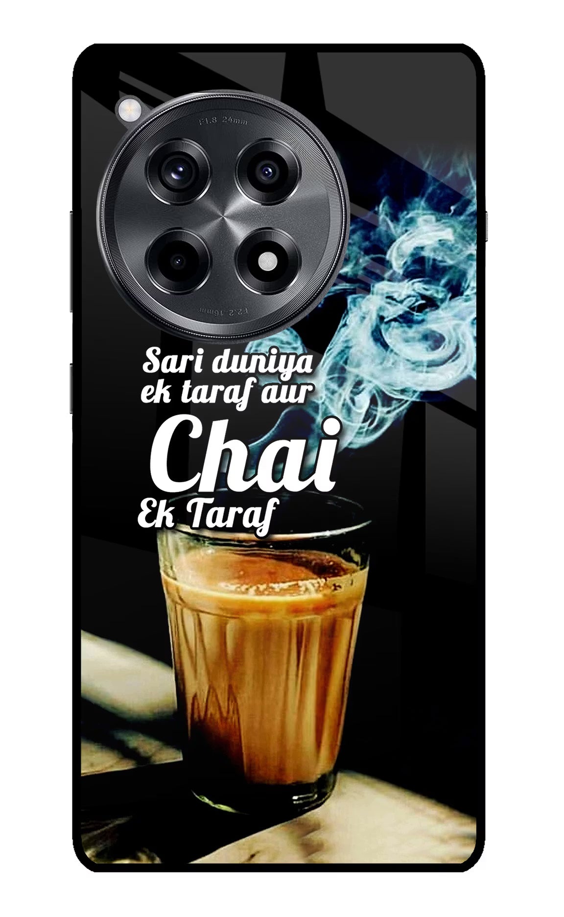 Chai Ek Taraf Quote OnePlus 12R Glass Case - Chai Ek Taraf Quote OnePlus 12R Glass Case Chai Ek Taraf Quote OnePlus 12R Glass Case
