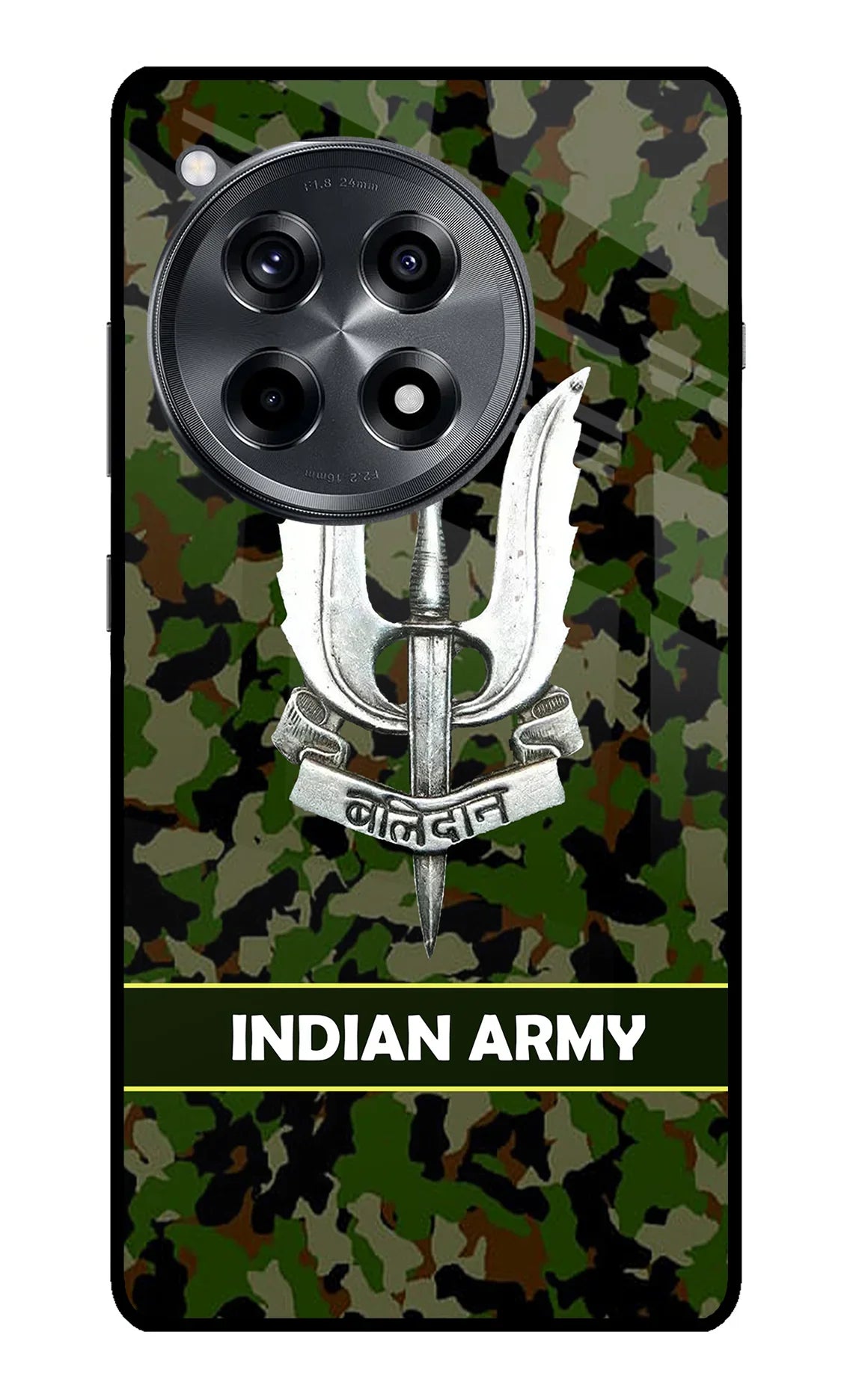 Balidan Indian Logo OnePlus 12R Glass Case - Balidan Indian Logo OnePlus 12R Glass Case Balidan Indian Logo OnePlus 12R Glass Case