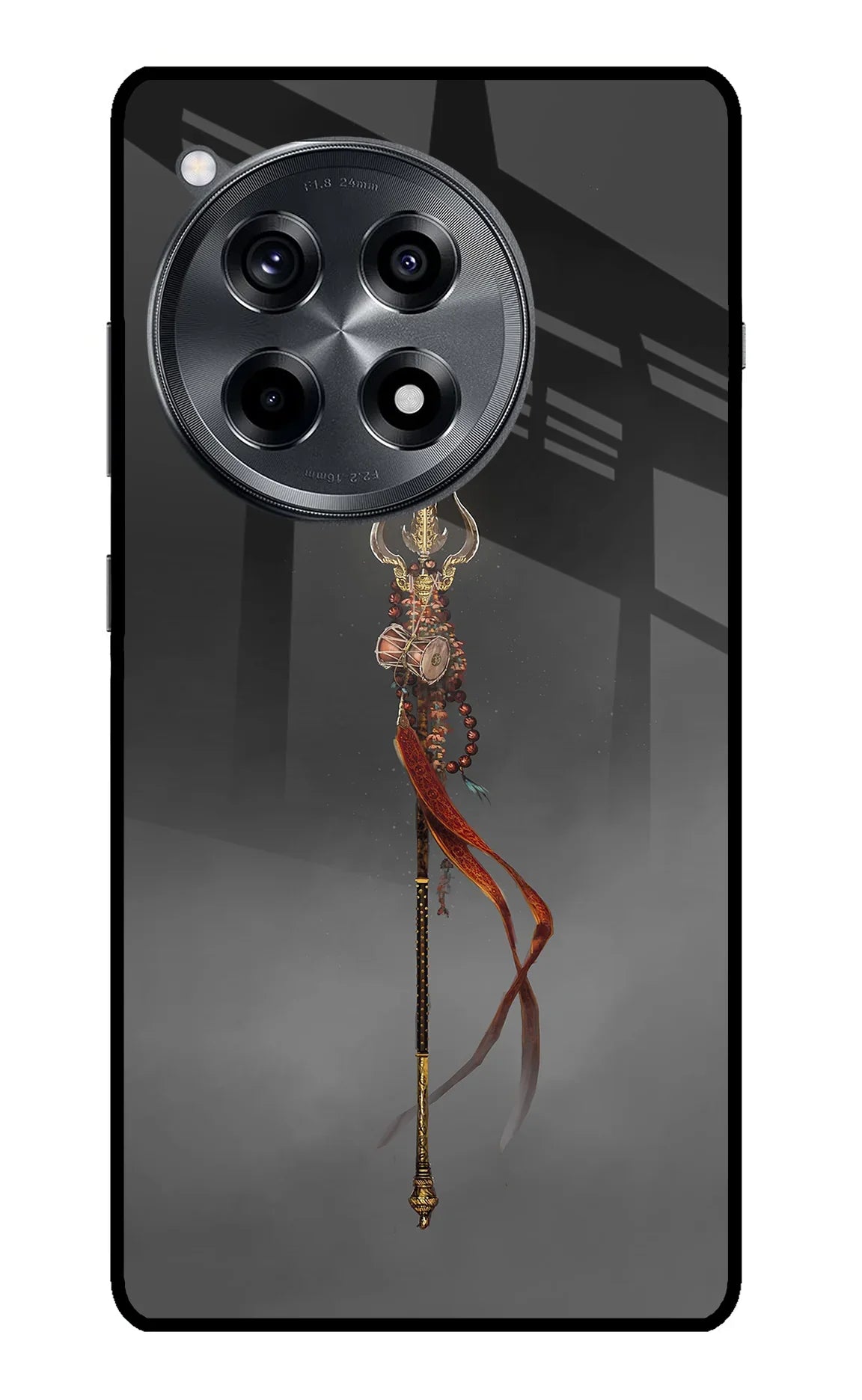 Shiv Trishul OnePlus 12R Glass Case - Shiv Trishul OnePlus 12R Glass Case Shiv Trishul OnePlus 12R Glass Case