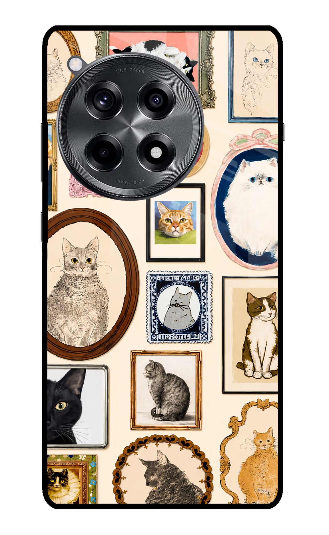 Mirror Cats OnePlus 12R Glass Case - Mirror Cats OnePlus 12R Glass Case Mirror Cats OnePlus 12R Glass Case