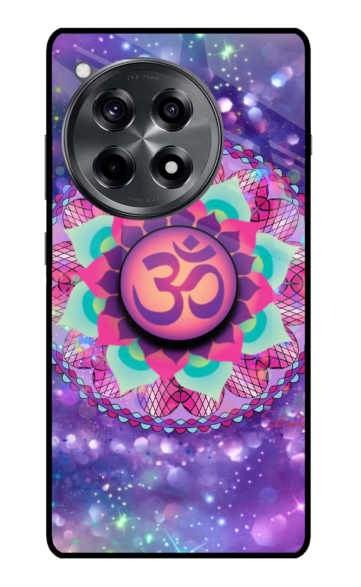 Om Purple OnePlus 12R Glass Case - Om Purple OnePlus 12R Glass Case Om Purple OnePlus 12R Glass Case
