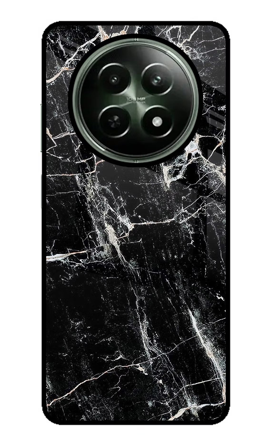 Black Marble Texture Realme 12 5G Glass Case - Black Marble Texture Realme 12 5G Glass Case Black Marble Texture Realme 12 5G Glass Case