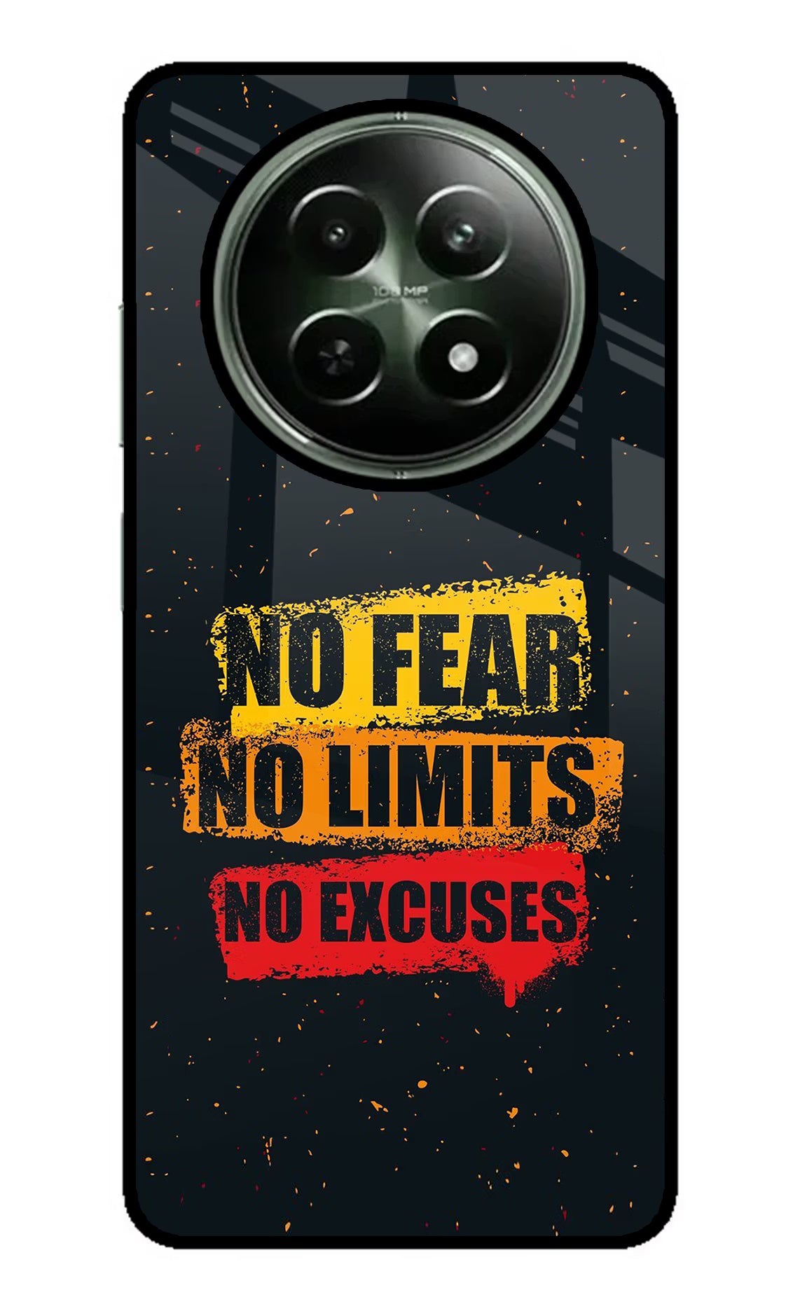 No Fear No Limits No Excuse Realme 12 5G Glass Case - No Fear No Limits No Excuse Realme 12 5G Glass Case No Fear No Limits No Excuse Realme 12 5G Glass Case