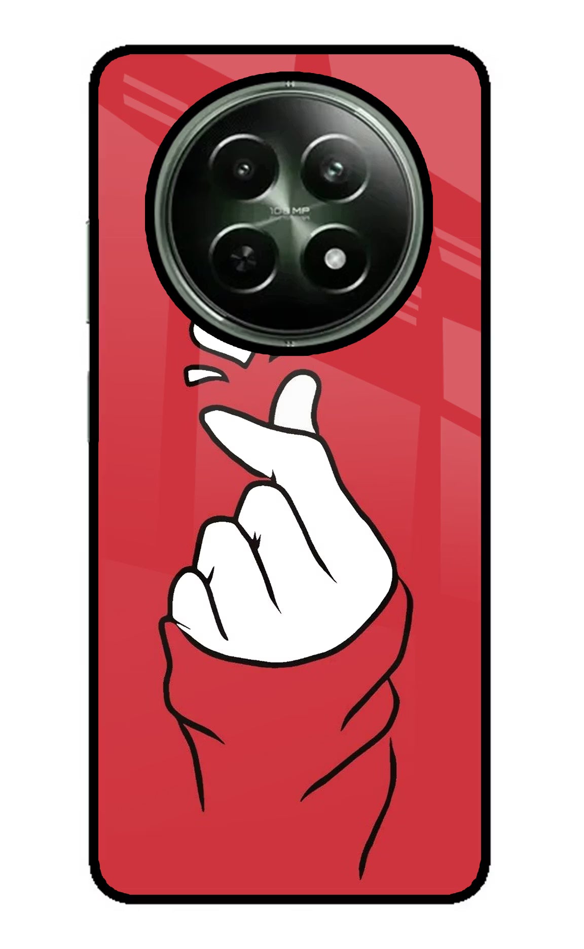 Korean Love Sign Realme 12 5G Glass Case - Korean Love Sign Realme 12 5G Glass Case Korean Love Sign Realme 12 5G Glass Case