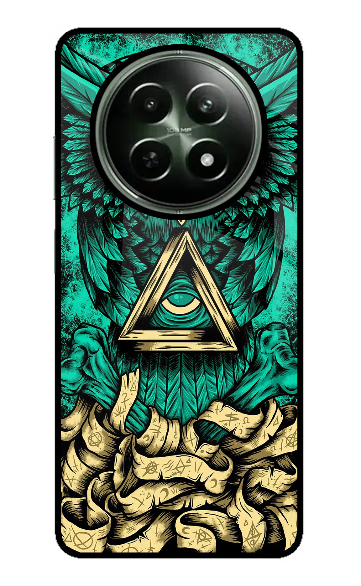 Green Owl Realme 12 5G Glass Case - Green Owl Realme 12 5G Glass Case Green Owl Realme 12 5G Glass Case